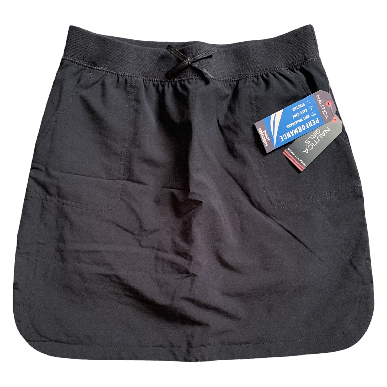 Nautica Youth Girl's Easy Care Stretch Knit Waistband School Uniform Skort - Picture 6 of 8