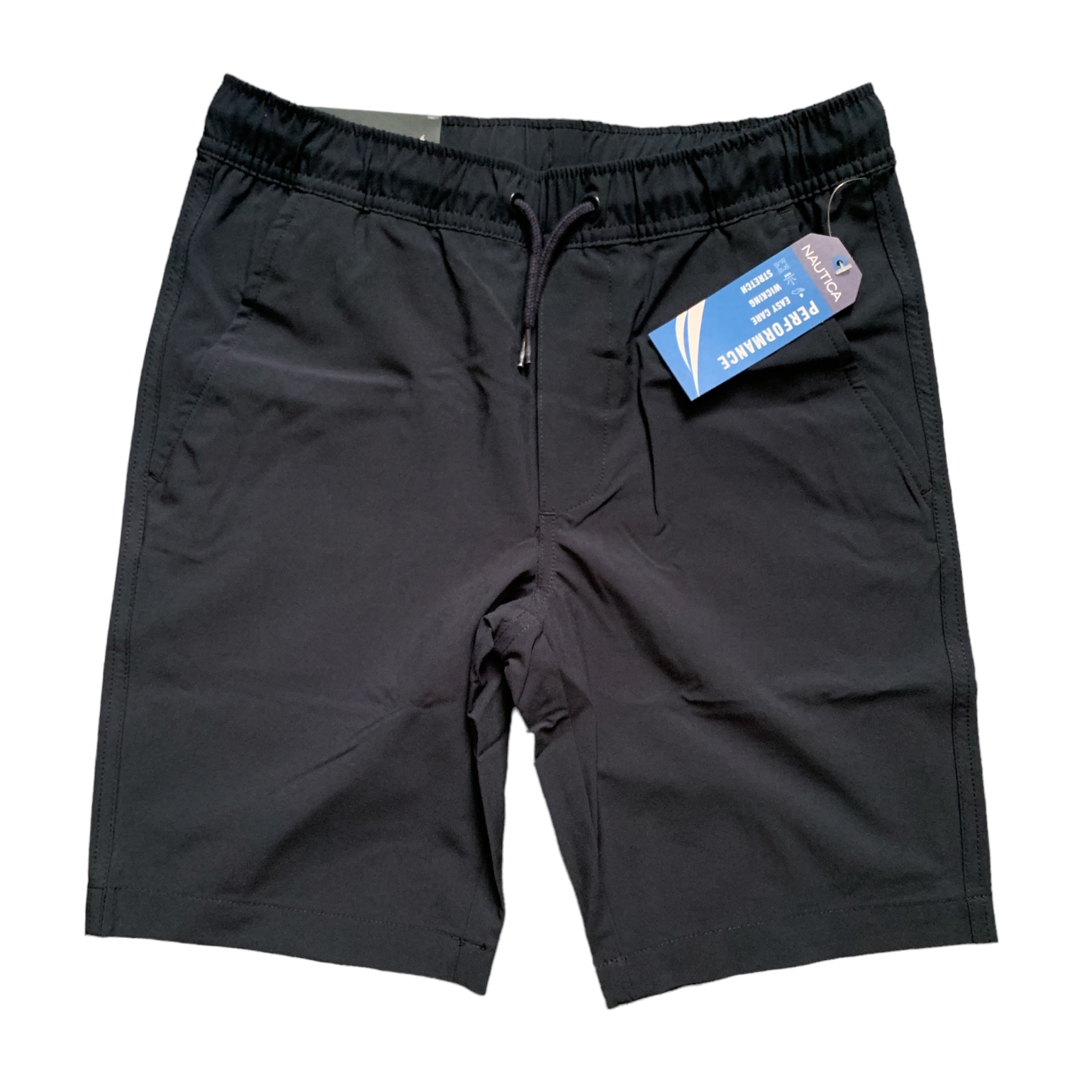 Nautica Youth Boy's Stretch Elastic Waist Moisture Wicking School Uniform Shorts - Picture 5 of 6