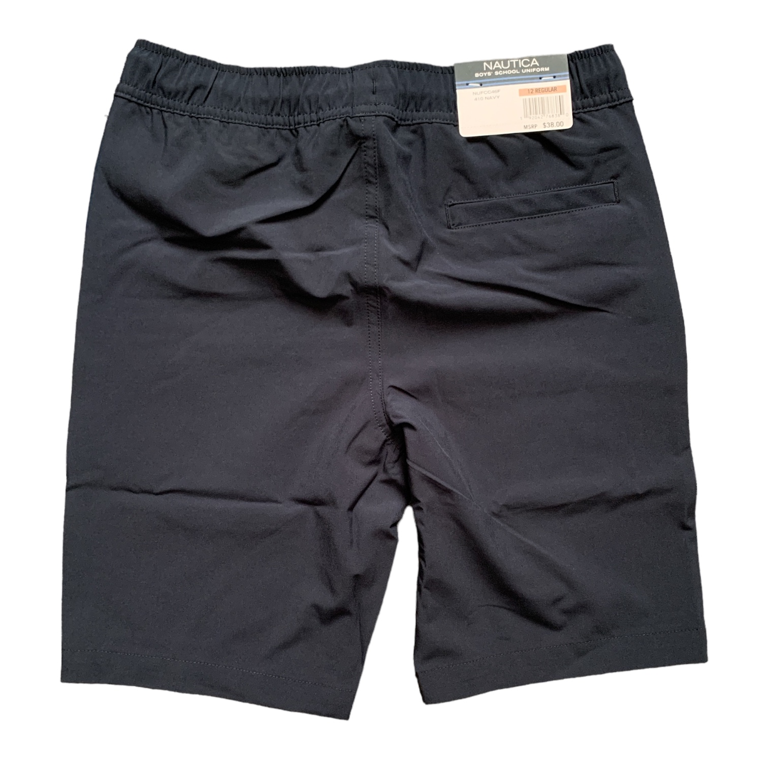 Nautica Youth Boy's Stretch Elastic Waist Moisture Wicking School Uniform Shorts - Picture 6 of 6