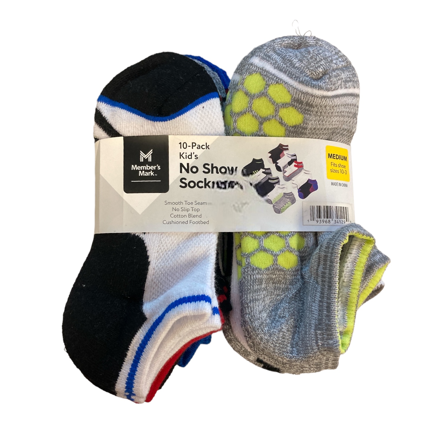 Member's Mark Boy's 10-Pack Ultra Lite Smooth Toe Seam No Show Socks - Picture 6 of 8