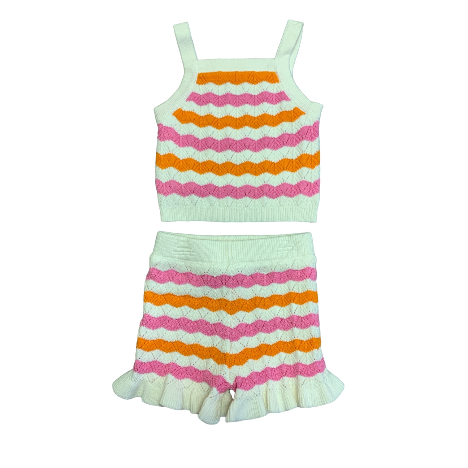 Rare Editions Toddler Youth Girl's 2 Piece Lightweight Top and Short Set, S920 - Picture 8 of 9