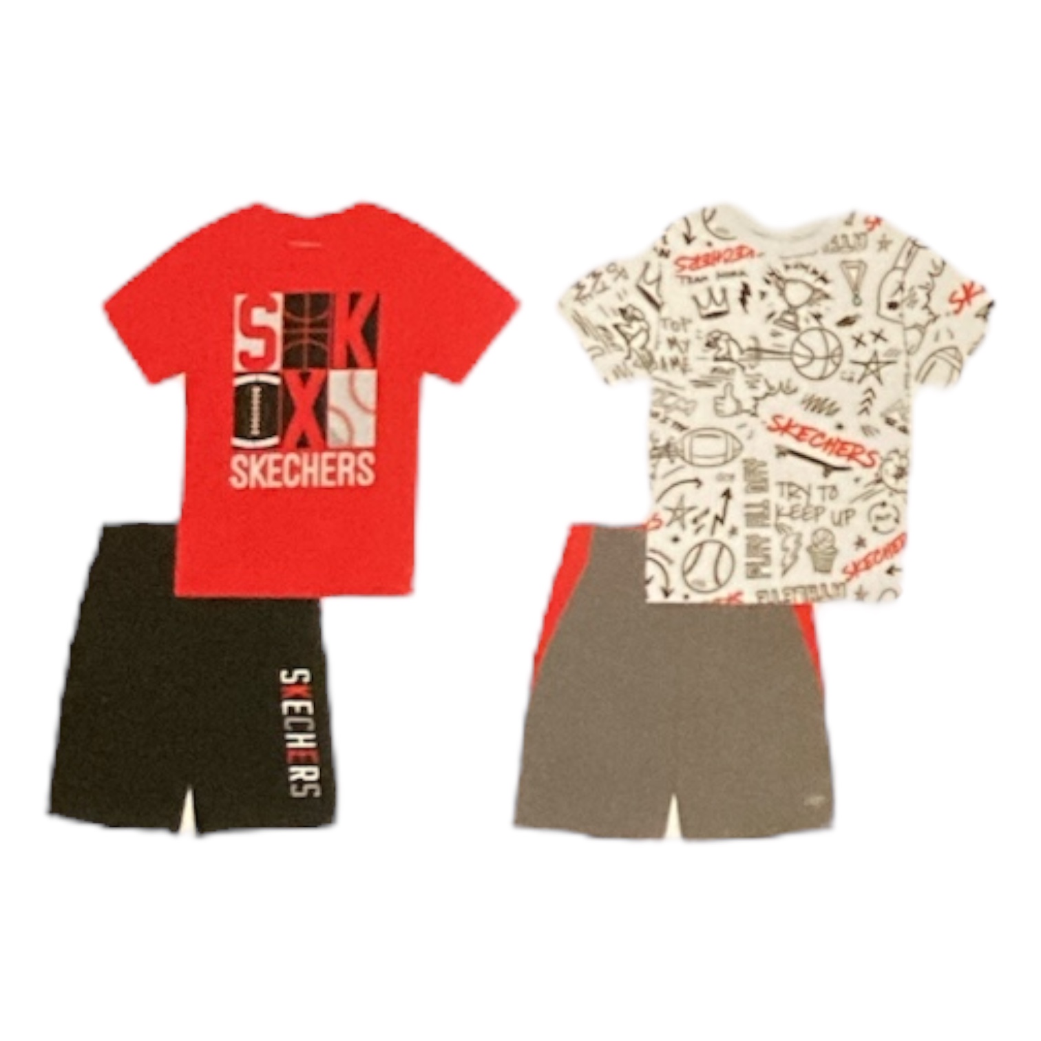 Skecher's Boy's 4-Pack Cotton Tees & Active Shorts Playwear Set - Picture 7 of 7