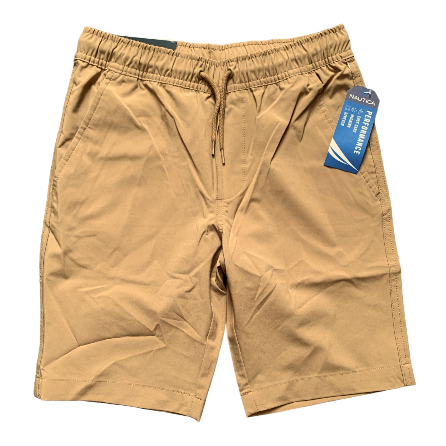 Nautica Youth Boy's Stretch Elastic Waist Moisture Wicking School Uniform Shorts - Picture 4 of 6