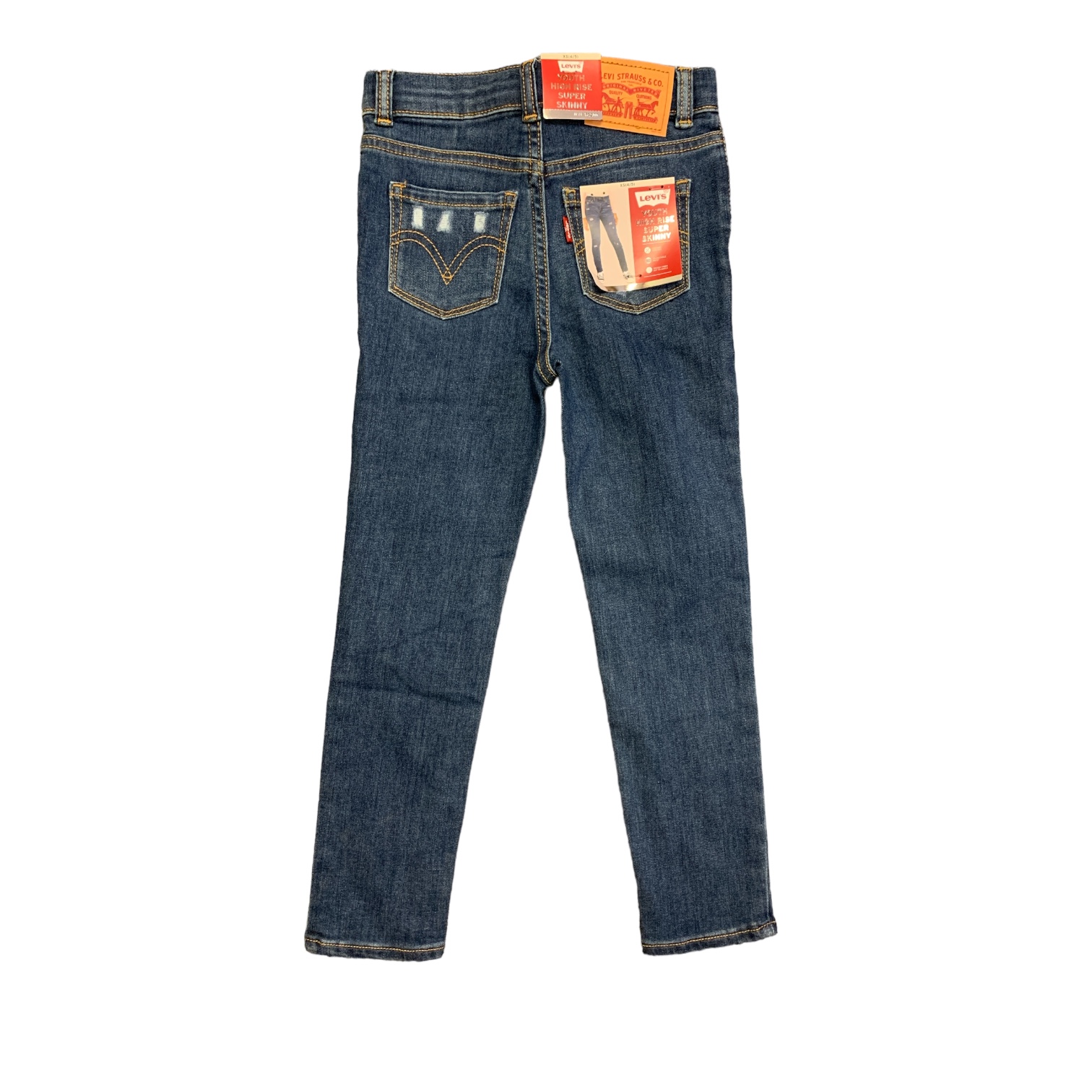 Levi Strauss Youth Girl's High Rise Super Skinny Stretch Adjustable Waist Jeans - Picture 8 of 8