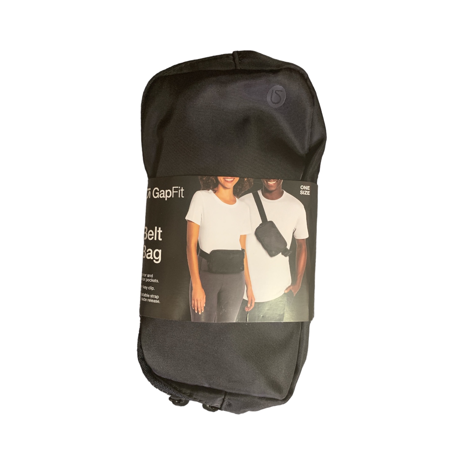 Поясная сумка GAPFit Унисекс с регулируемым ремешком и внутренним зажимом для ключей с боковой застежкой