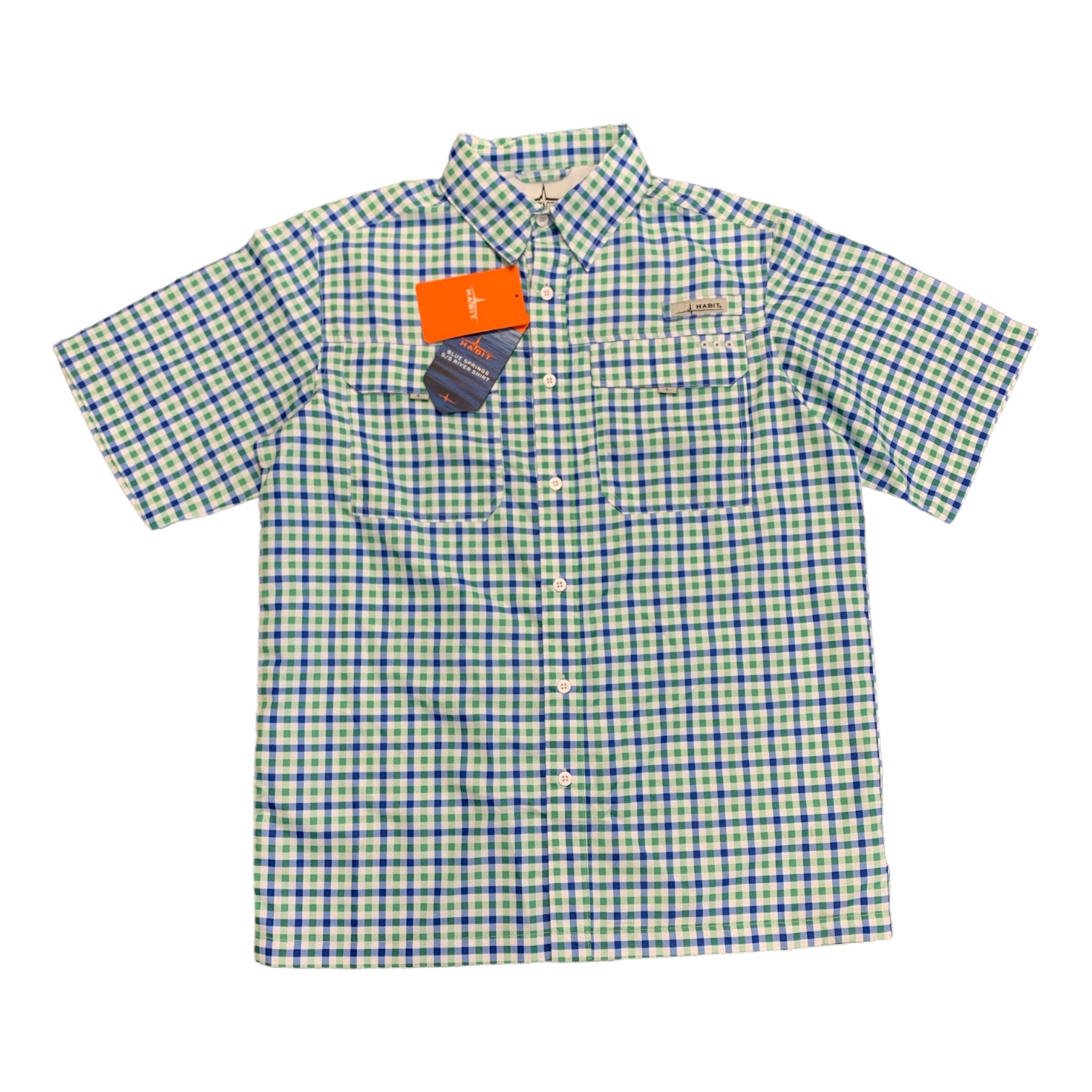 Мужская рубашка Habit с коротким рукавом Blue Springs 40+ UPF Quick Dry River, TS10479