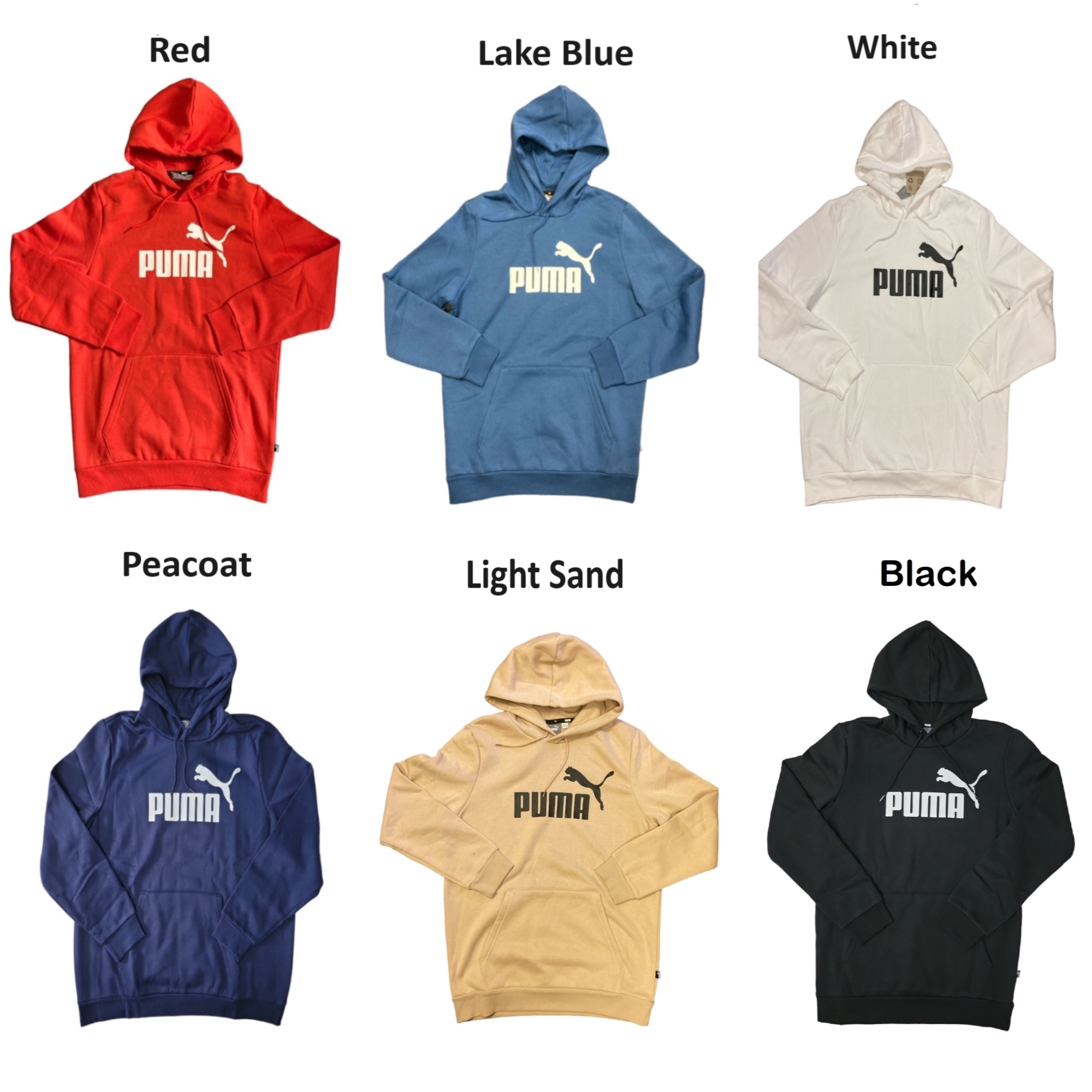 Puma Men's Soft Long Sleeve Kangaroo Pocket Classic Big Logo Hoodie - Picture 13 of 15