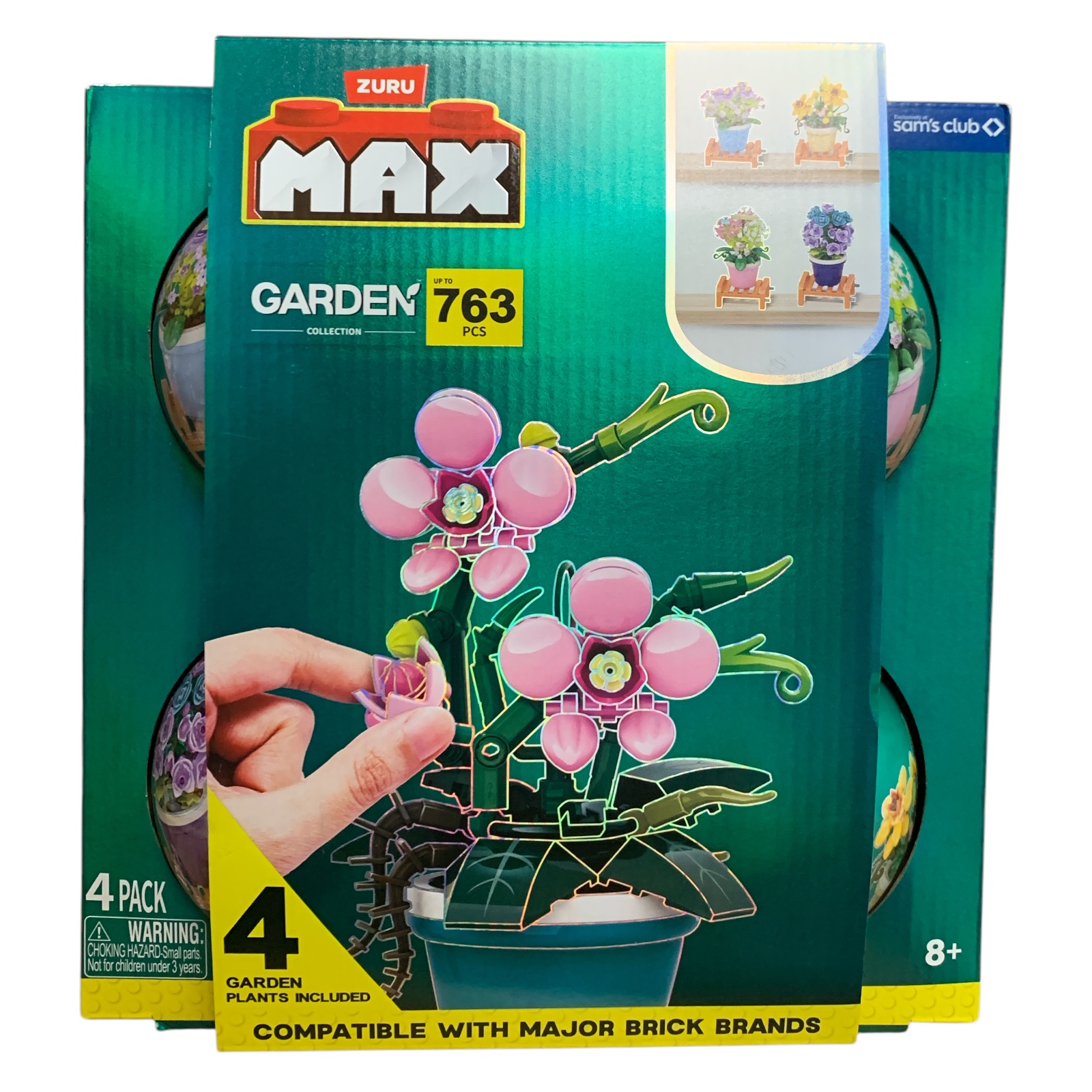 Zuru Max Garden Collection Brick Building Kits, Assorted 4 Pack