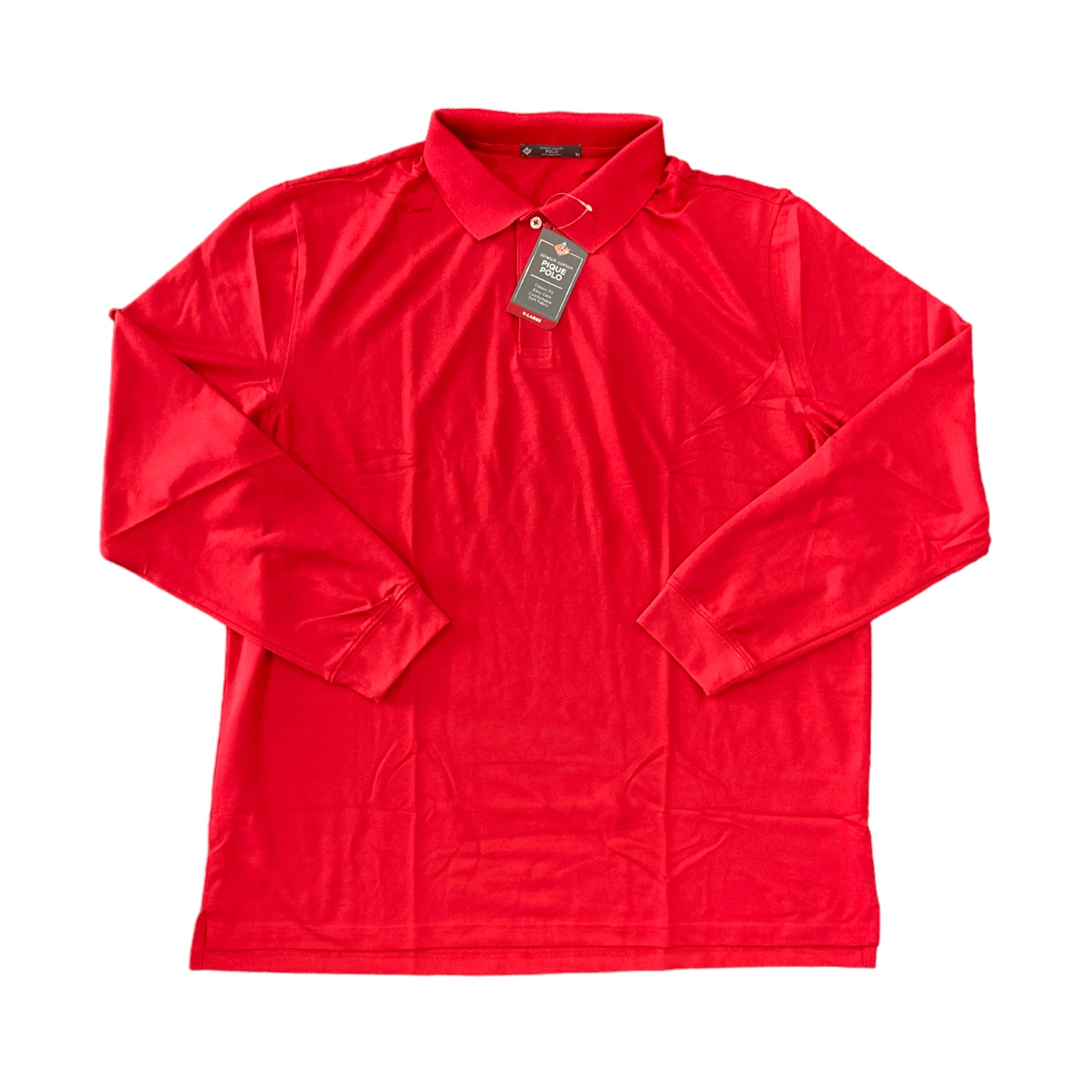 Member's Mark Men's Classic Fit Stretch Cotton Long Sleeve Pique Polo - Picture 5 of 7