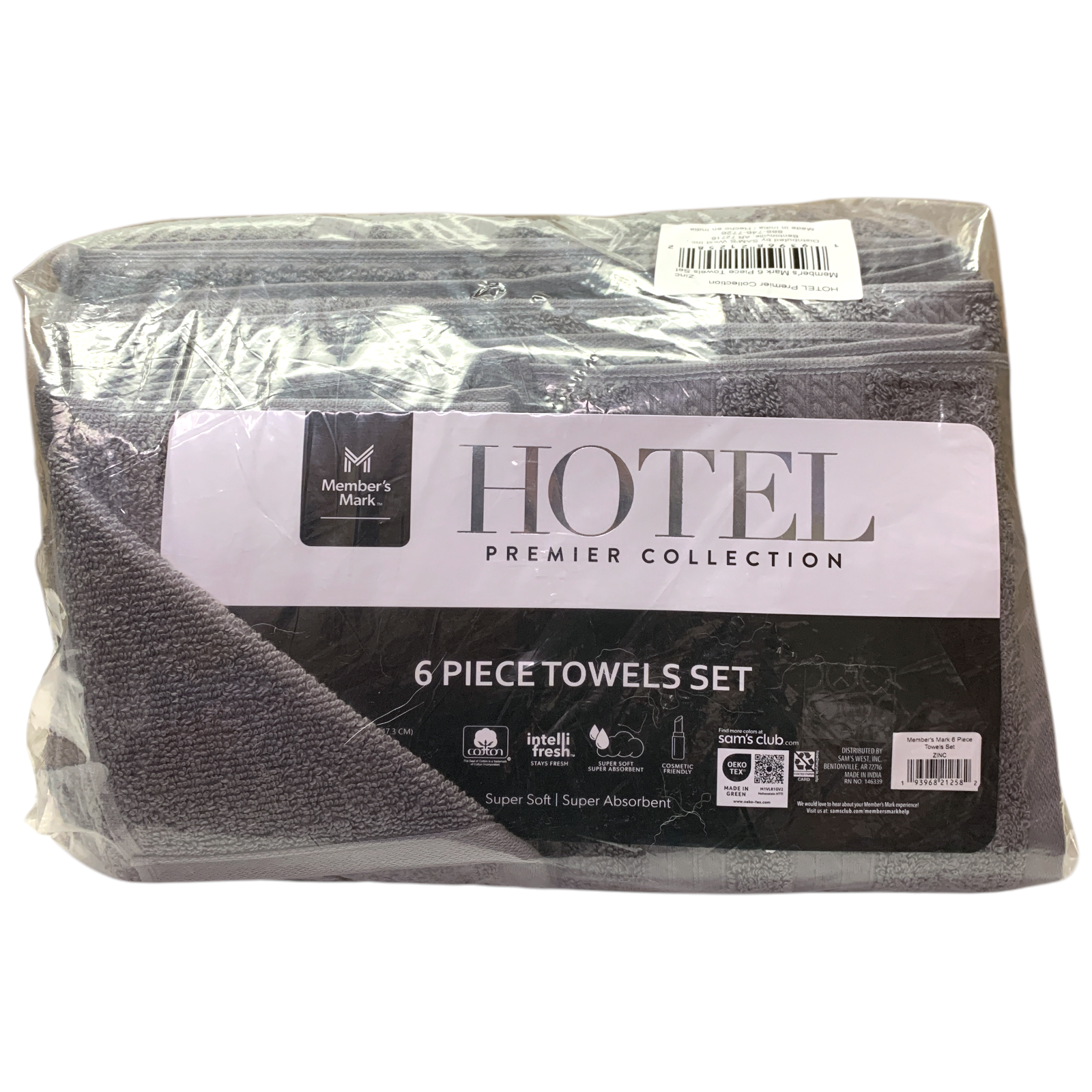 Member's Mark Hotel Premier Collection 6-Piece Cotton Bathroom Towel Set - Picture 14 of 14