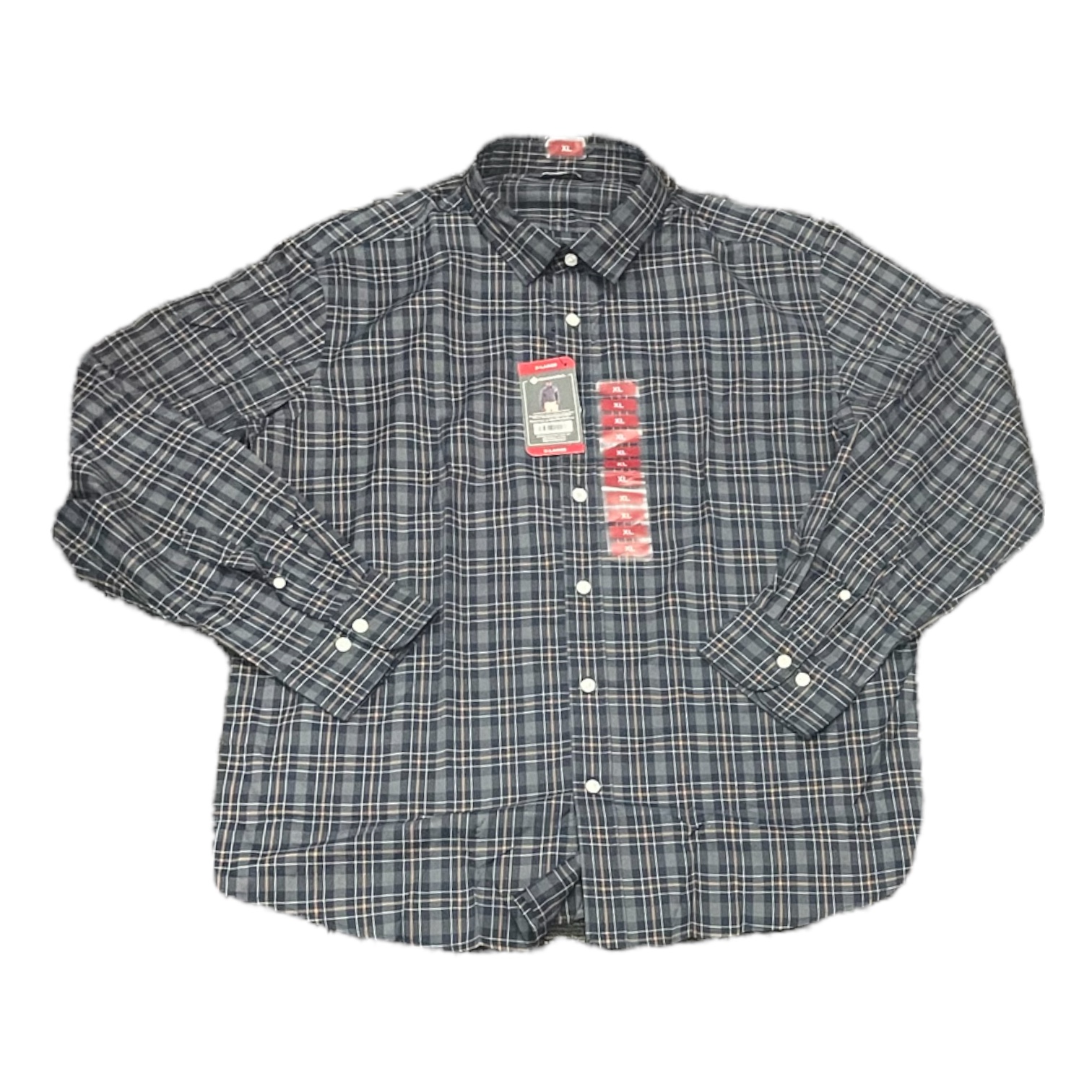 Members Mark Mens Long Sleeve Slim Fit Benton Performance Shirt 2890₽