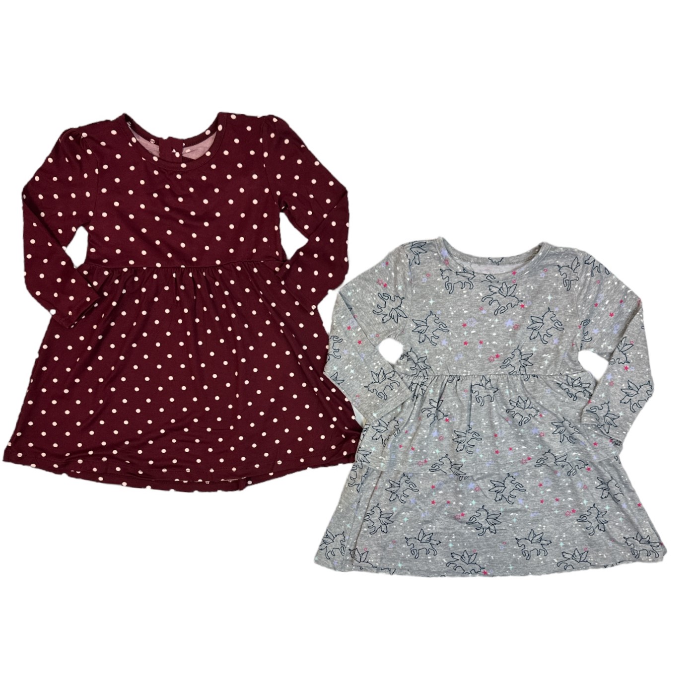 Member's Mark Girl's Super Soft 2 Pack Long Sleeve A-Line Knit Dress - Picture 8 of 9