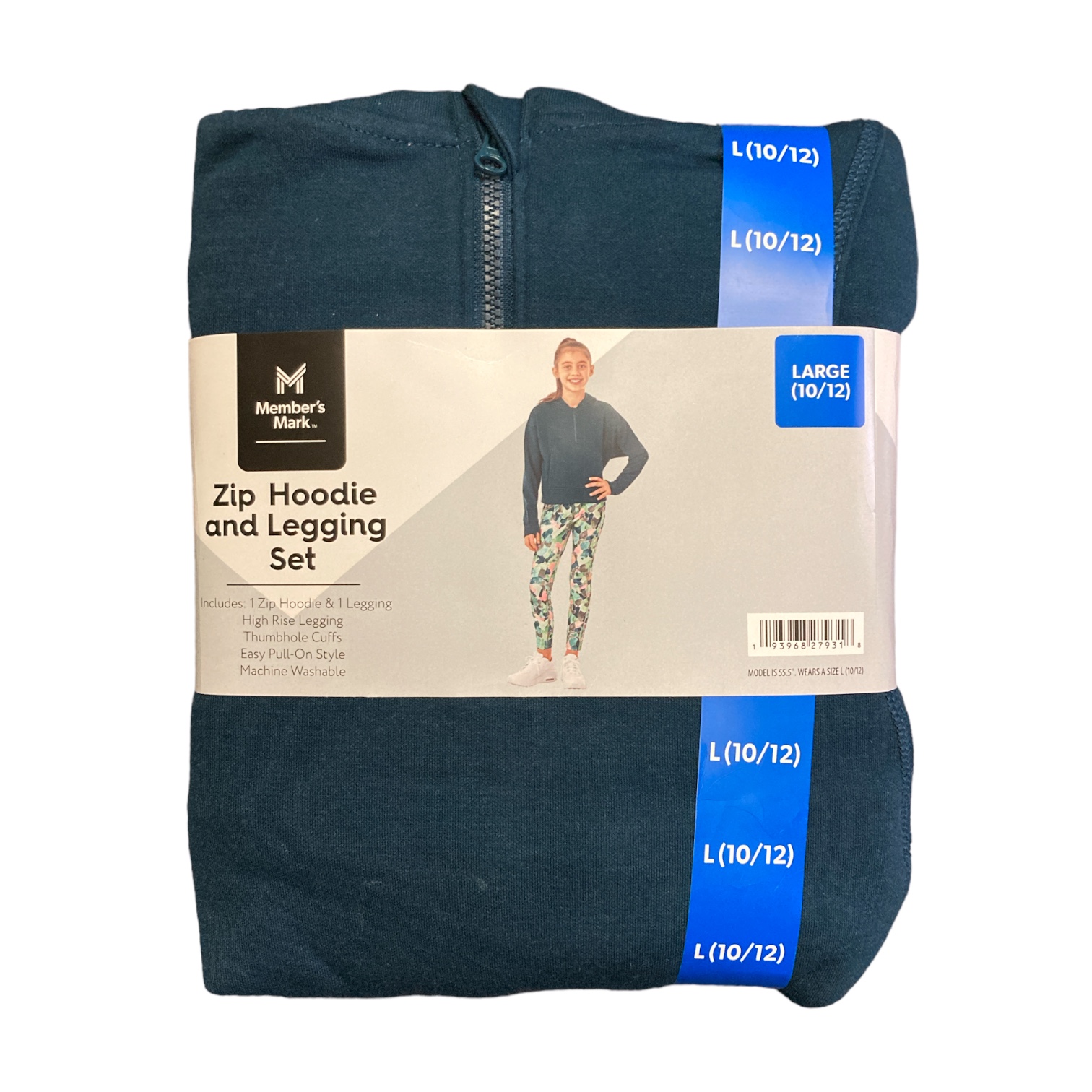 Member's Mark Girl's Long Sleeve Zip Hoodie & Legging Set - Picture 9 of 11