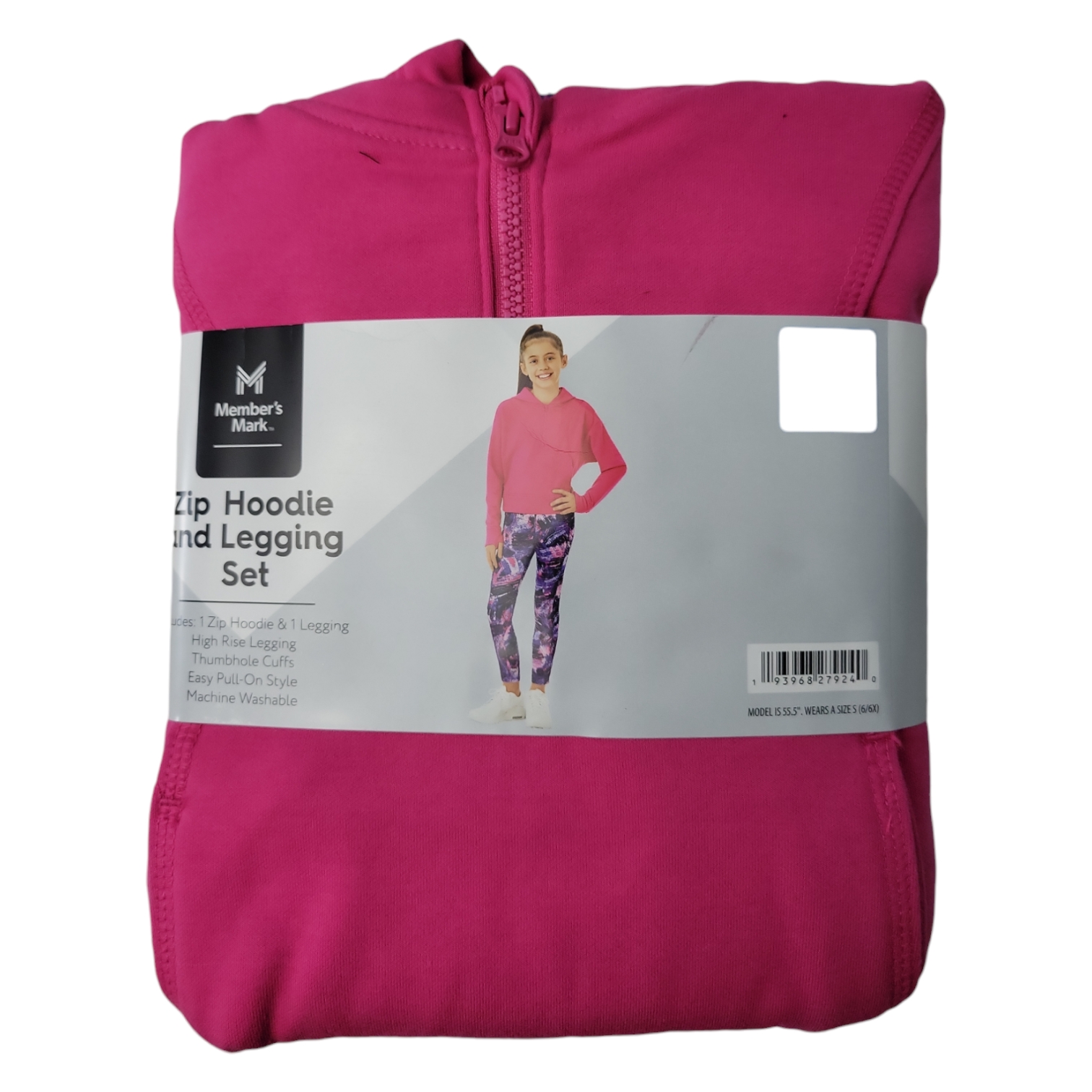 Member's Mark Girl's Long Sleeve Zip Hoodie & Legging Set - Picture 7 of 11