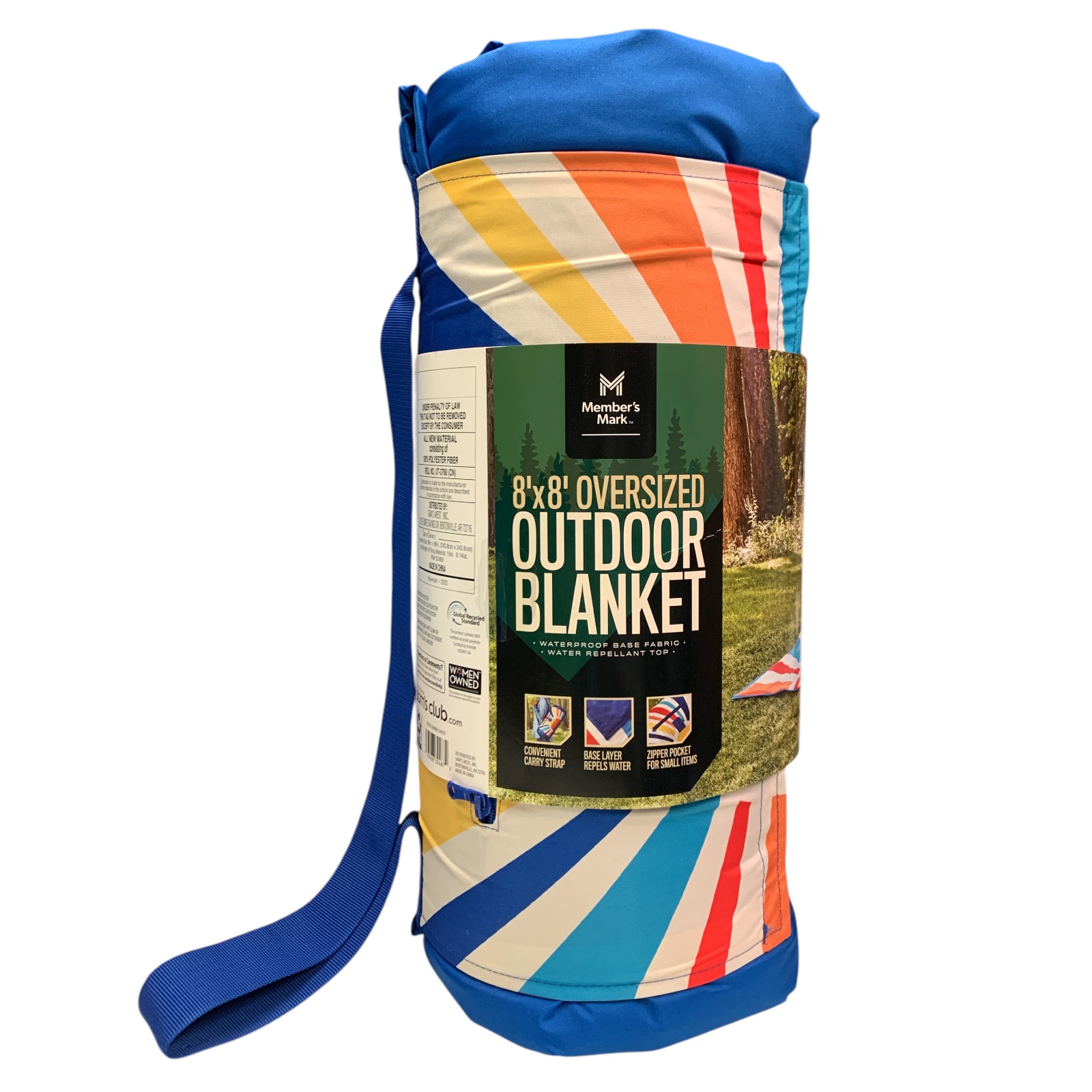 Members Mark 8 x 8 Waterproof - Water Repellant Oversized Outdoor Blanket 5390₽