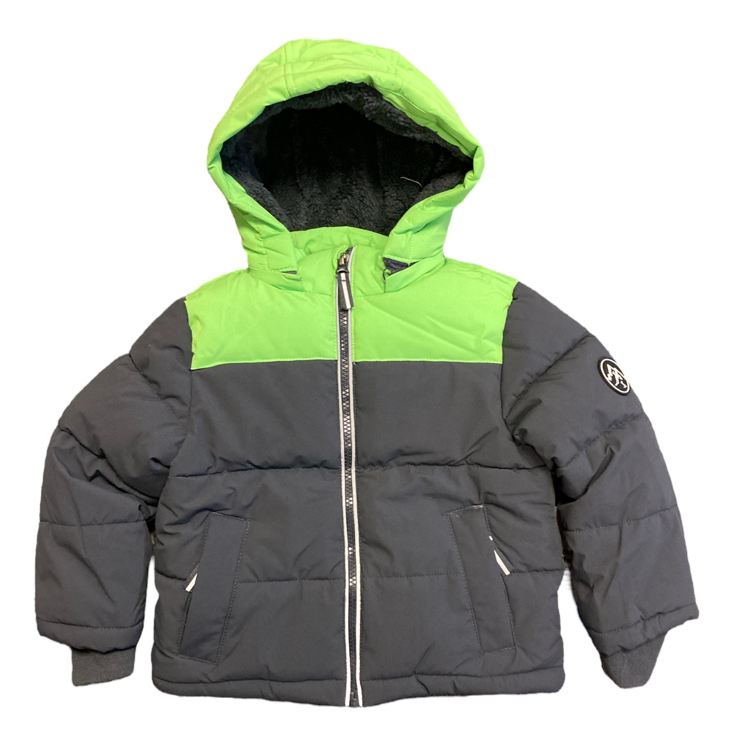Member's Mark Boy's Wind Resistant Hooded Full Zip Puffer Jacket - Picture 3 of 5