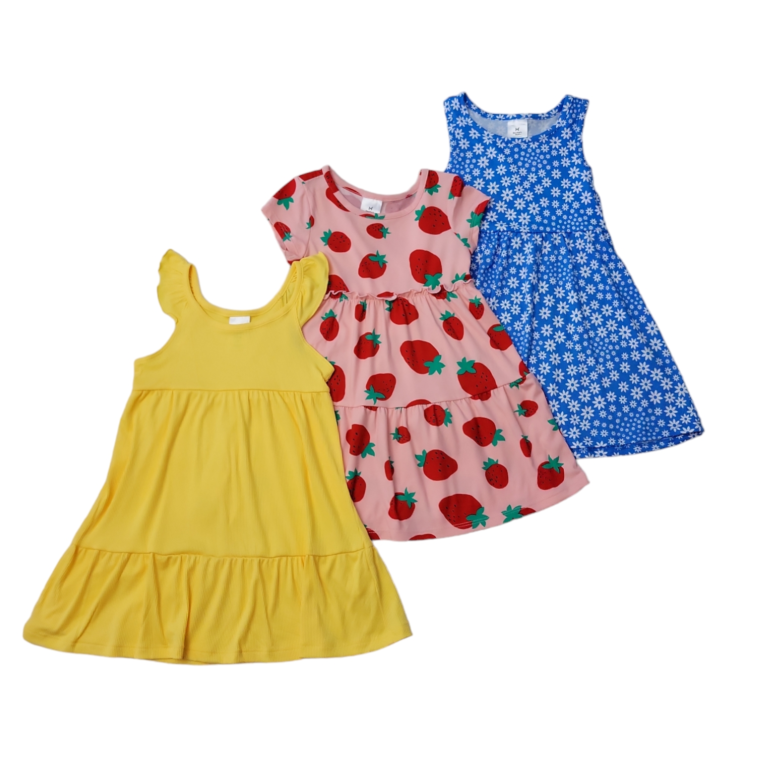 Member's Mark Girl's 3 Pack Soft Lightweight Stretch Summer Dresses - Picture 6 of 13