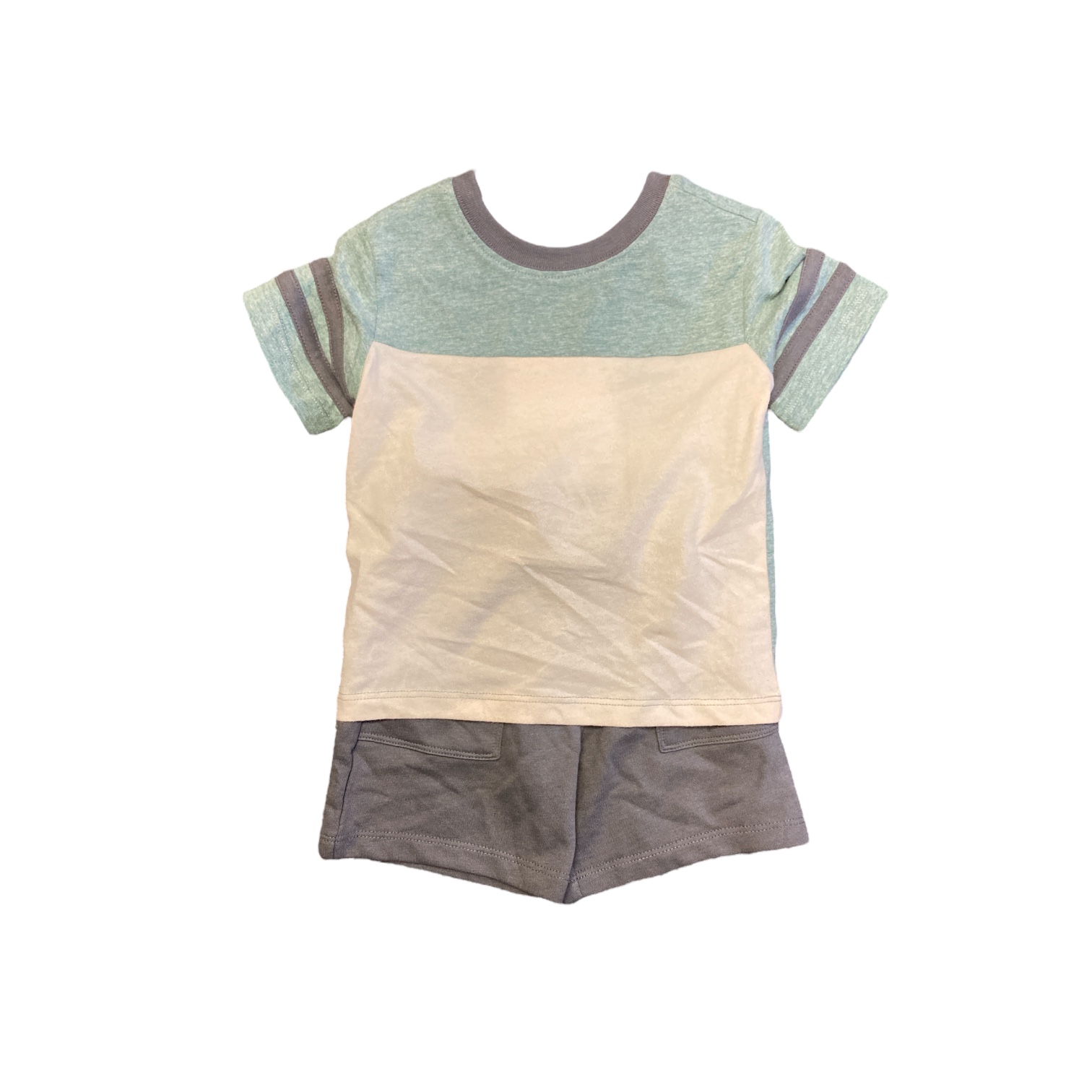 Member's Mark Boy's 2 Piece Easy Pull On Short Sleeve and Pant Playwear Set - Picture 4 of 5