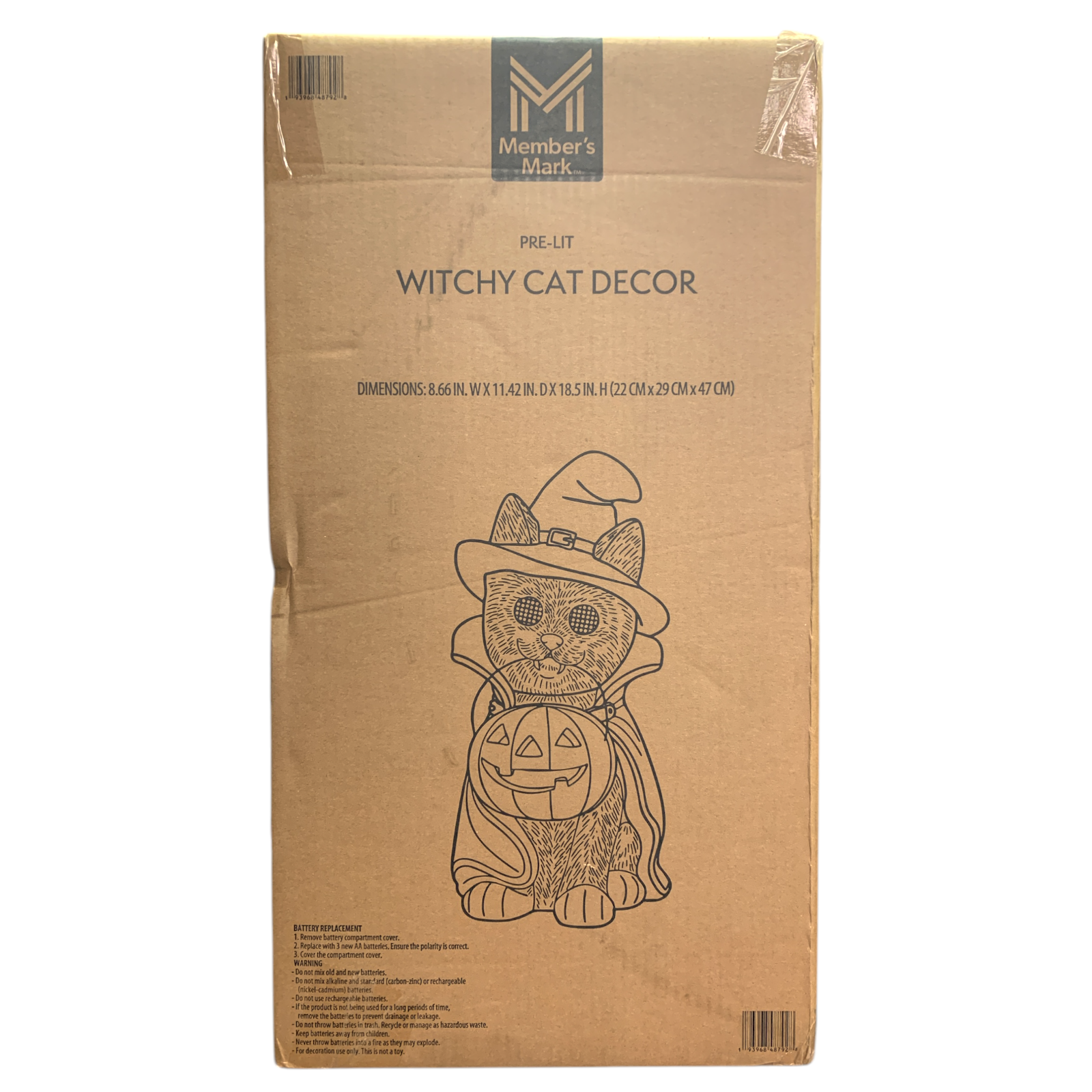 Member's Mark Pre-Lit Halloween Kostüm Haustier Deko mit LCD Augen und LED Kürbis - Bild 12 von 13