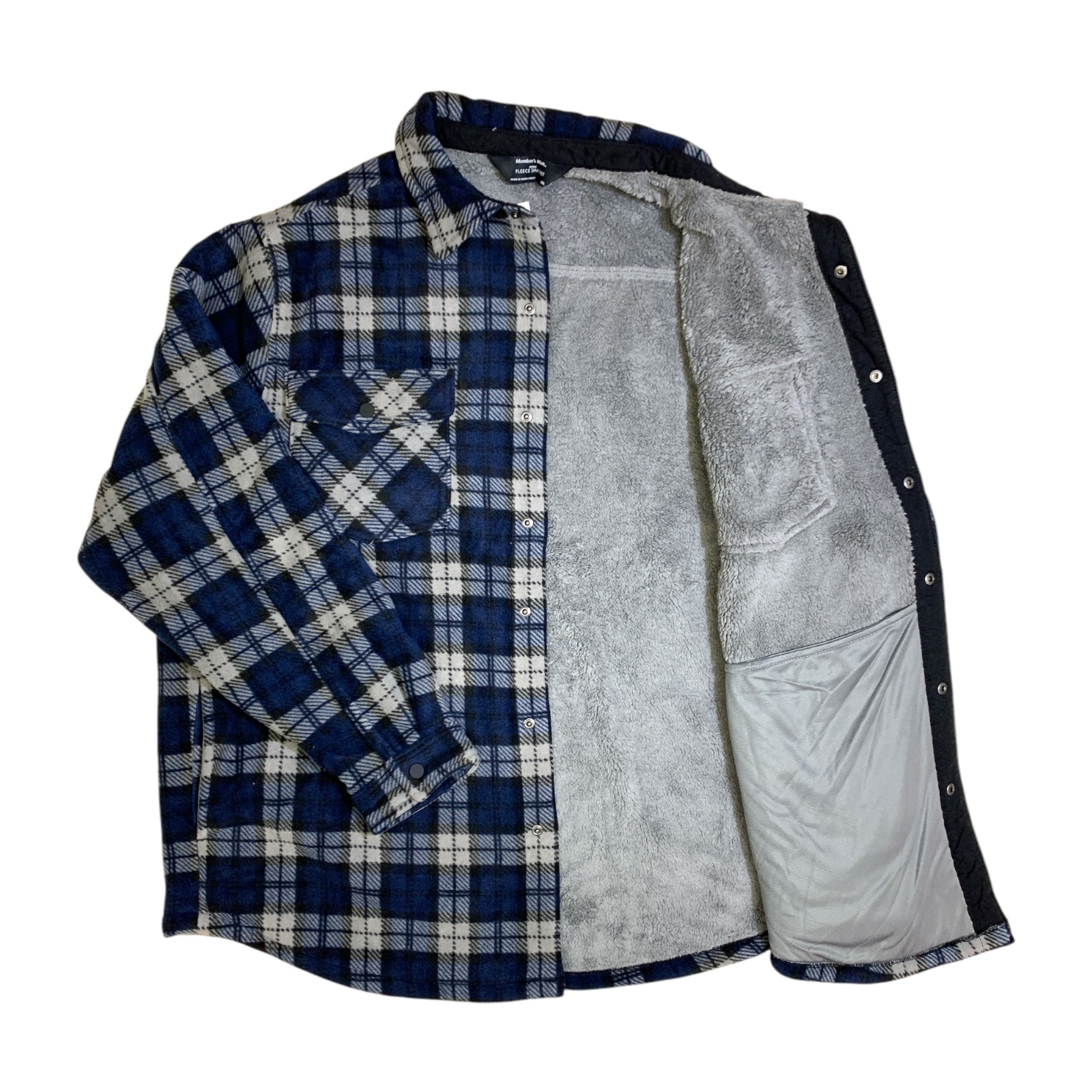 Member's Mark Men's Fleece Shacket, Sherpa Lined with Side Pockets