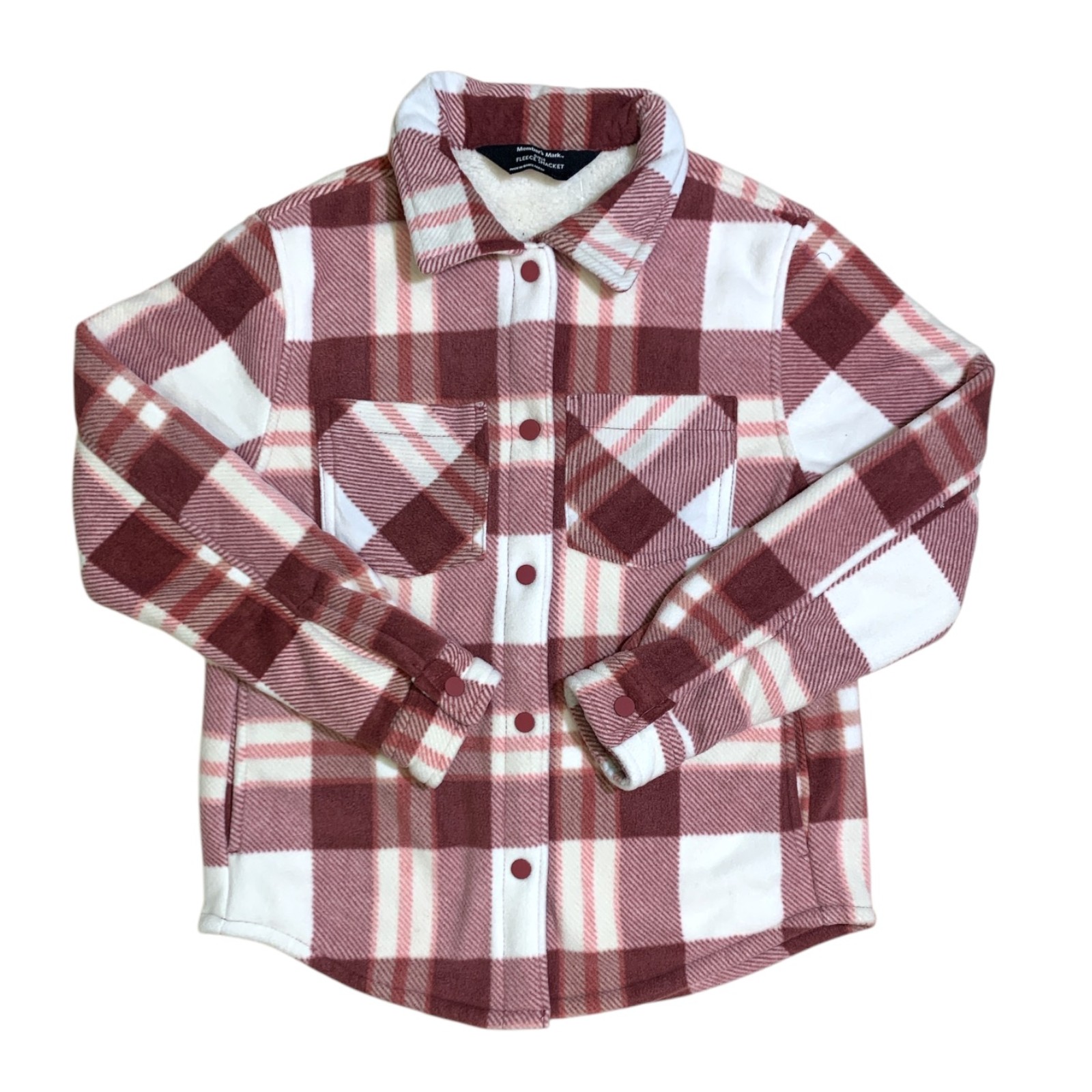 Member's Mark Girls Fleece Shacket, Sherpa Lined with Side Pockets