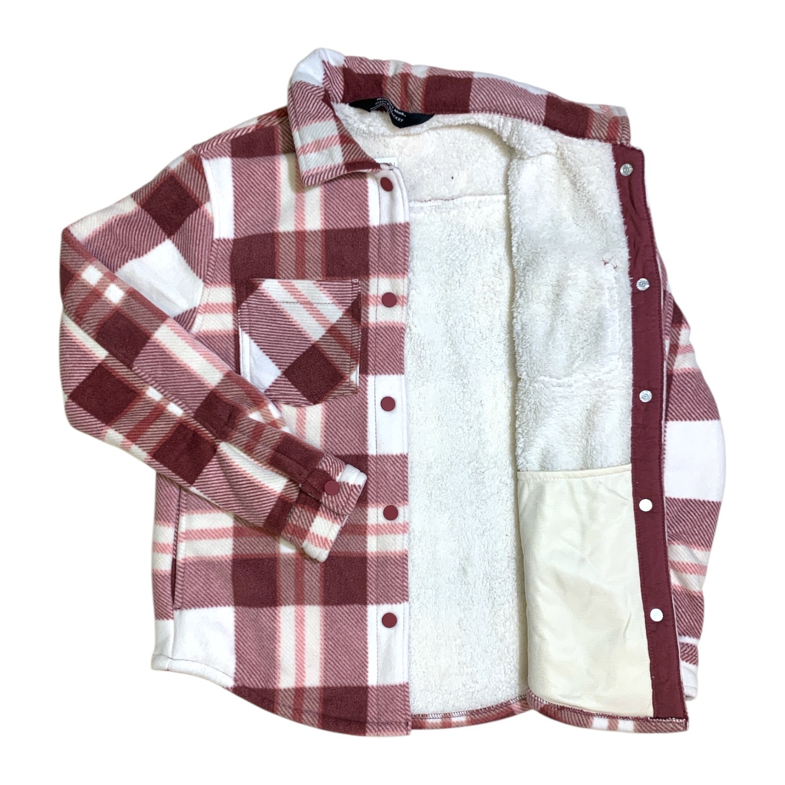 Member's Mark Girls Fleece Shacket, Sherpa Lined with Side Pockets