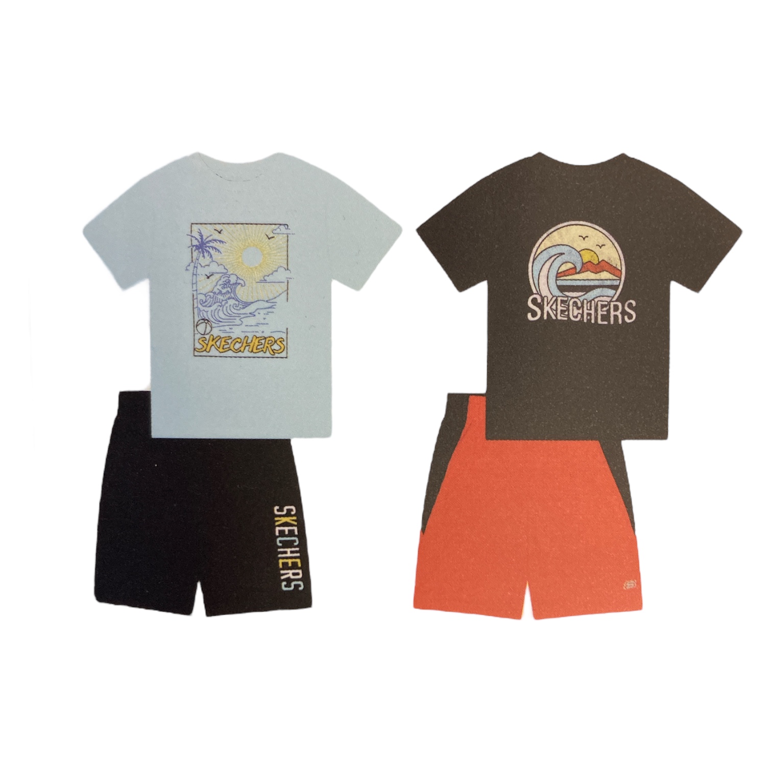 Skecher's Boy's 4-Pack Cotton Tees & Active Shorts Playwear Set - Picture 4 of 7