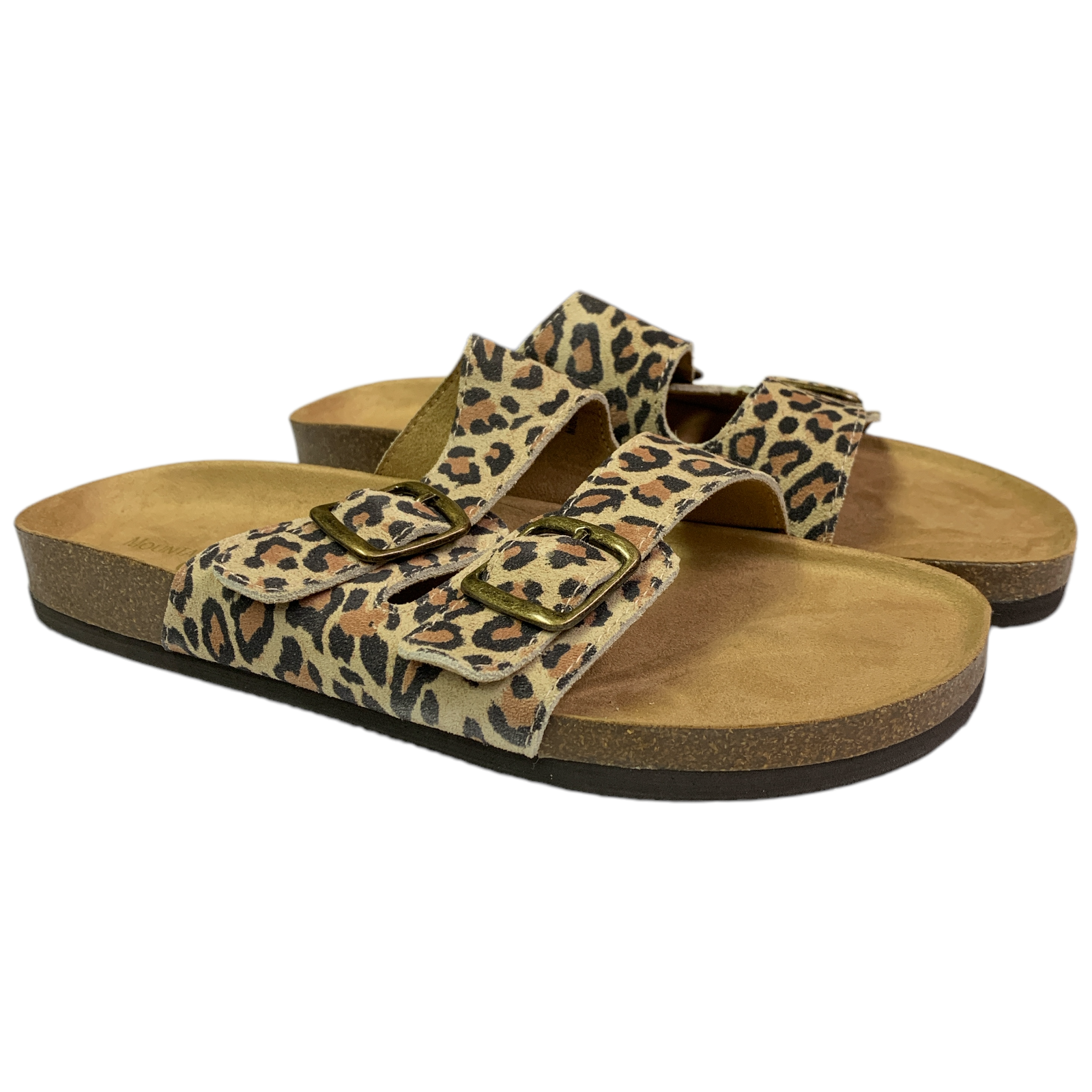 Mountain Sole Women&rsquo;s Easy Slide-On Double Buckle Leather Sandal