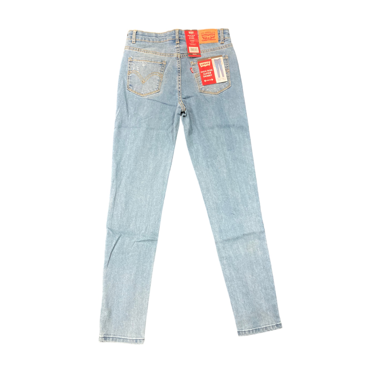 Levi Strauss Youth Girl's High Rise Super Skinny Stretch Adjustable Waist Jeans - Picture 10 of 12