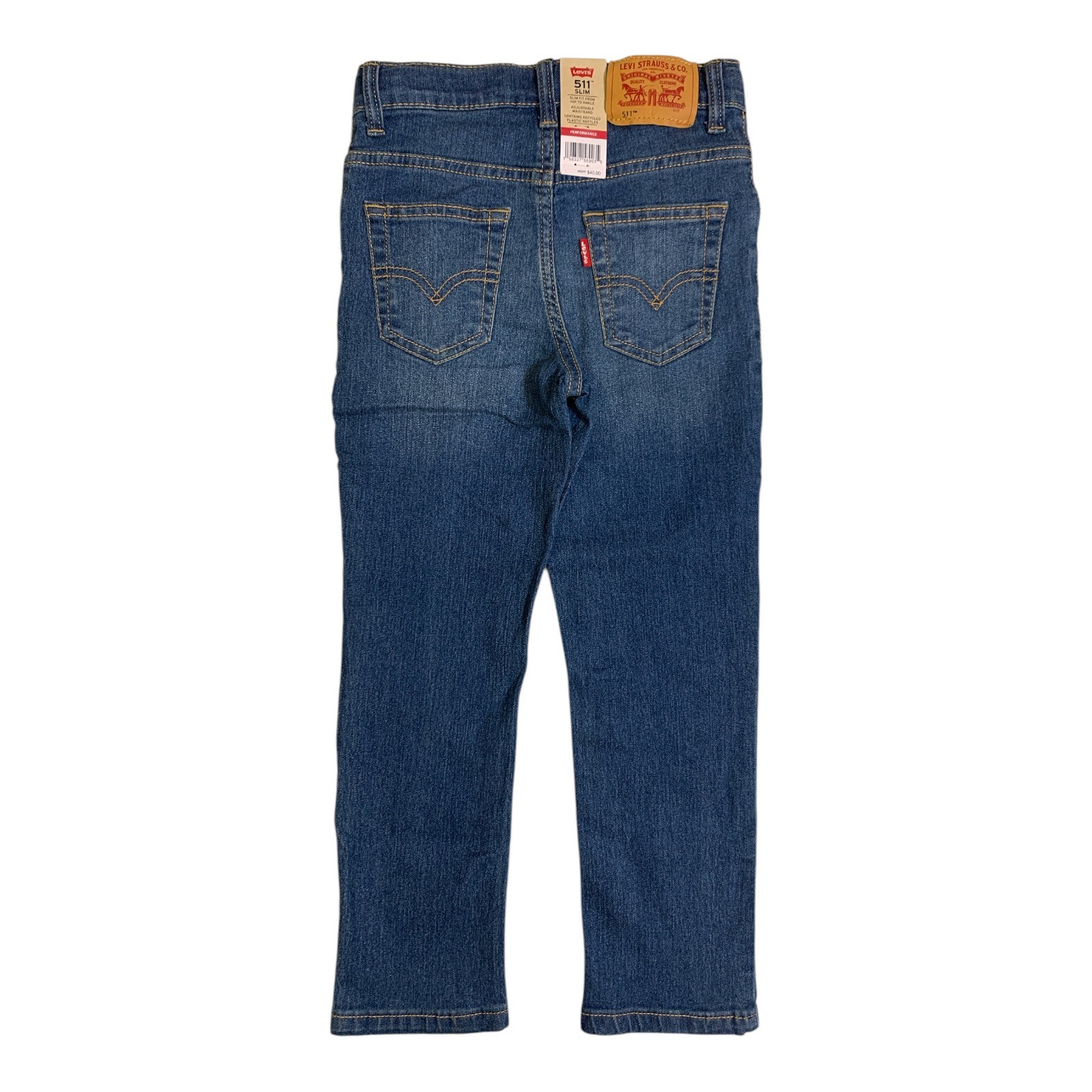 Levi's Boy's 511 Slim Fit Performance Denim Jeans, Stretch, Adjustable Waist