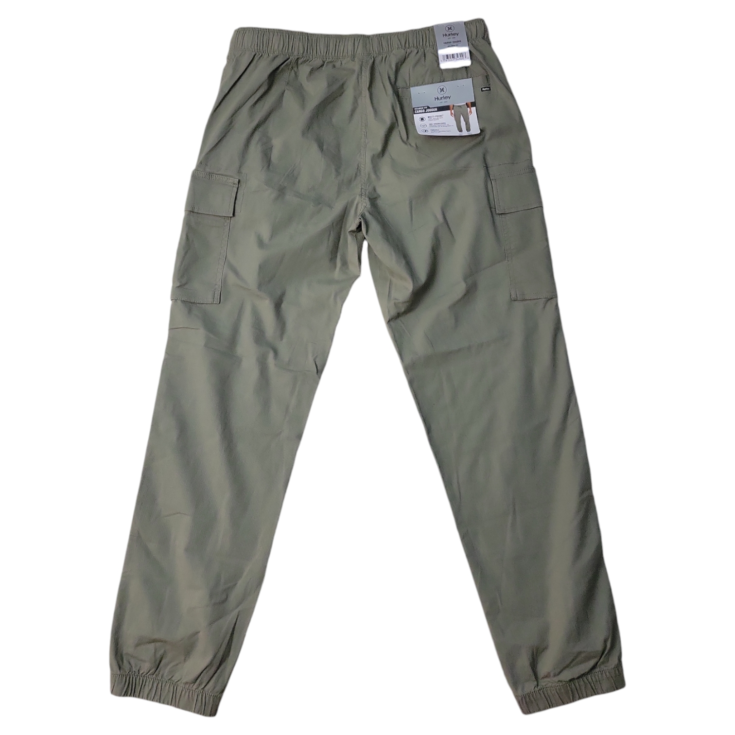 Hurley Men's Durable Easy Pull On Relaxed Fit Multi Pocket Cargo Jogger, HMF24 - Picture 8 of 10