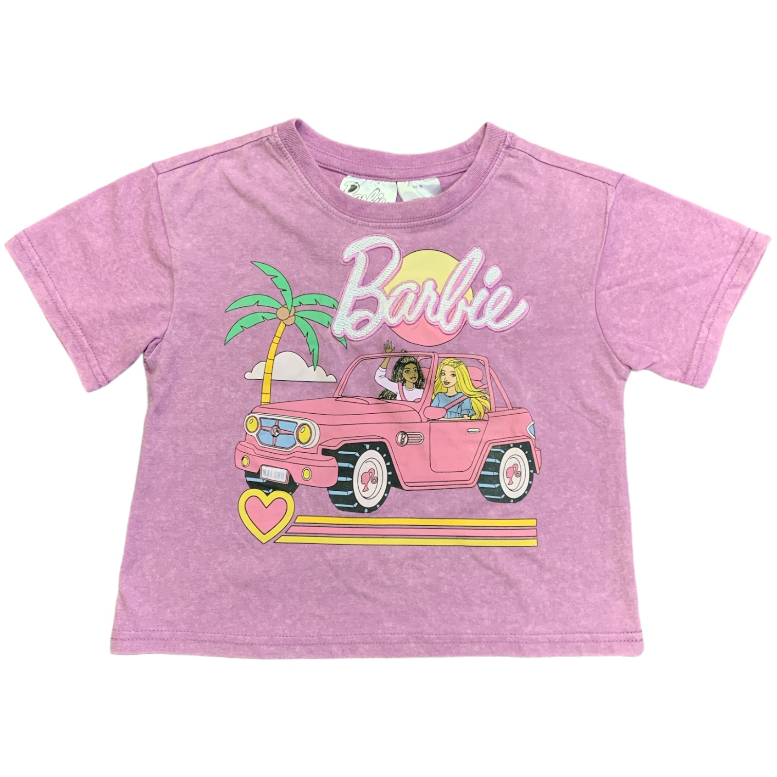 Licensed Youth Girl's Soft Lightweight Crewneck Short Sleeve Graphic Retro Tee - Picture 5 of 5