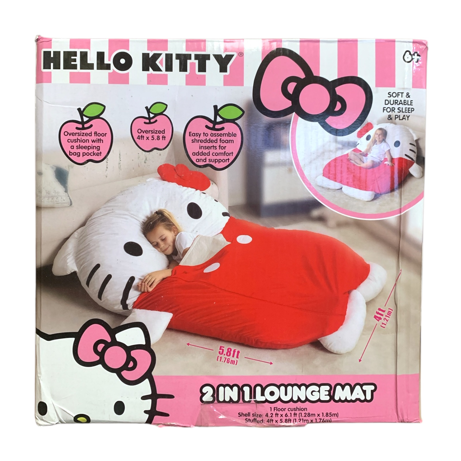 Licensed Character Kids Oversized 2 in 1 Lounge Mat, 4 ft. by 5.8 ft.