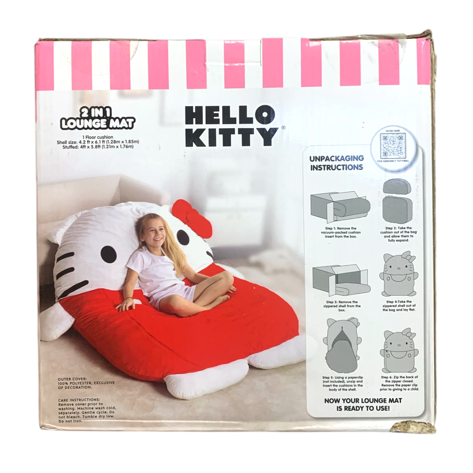 Licensed Character Kids Oversized 2 in 1 Lounge Mat, 4 ft. by 5.8 ft.