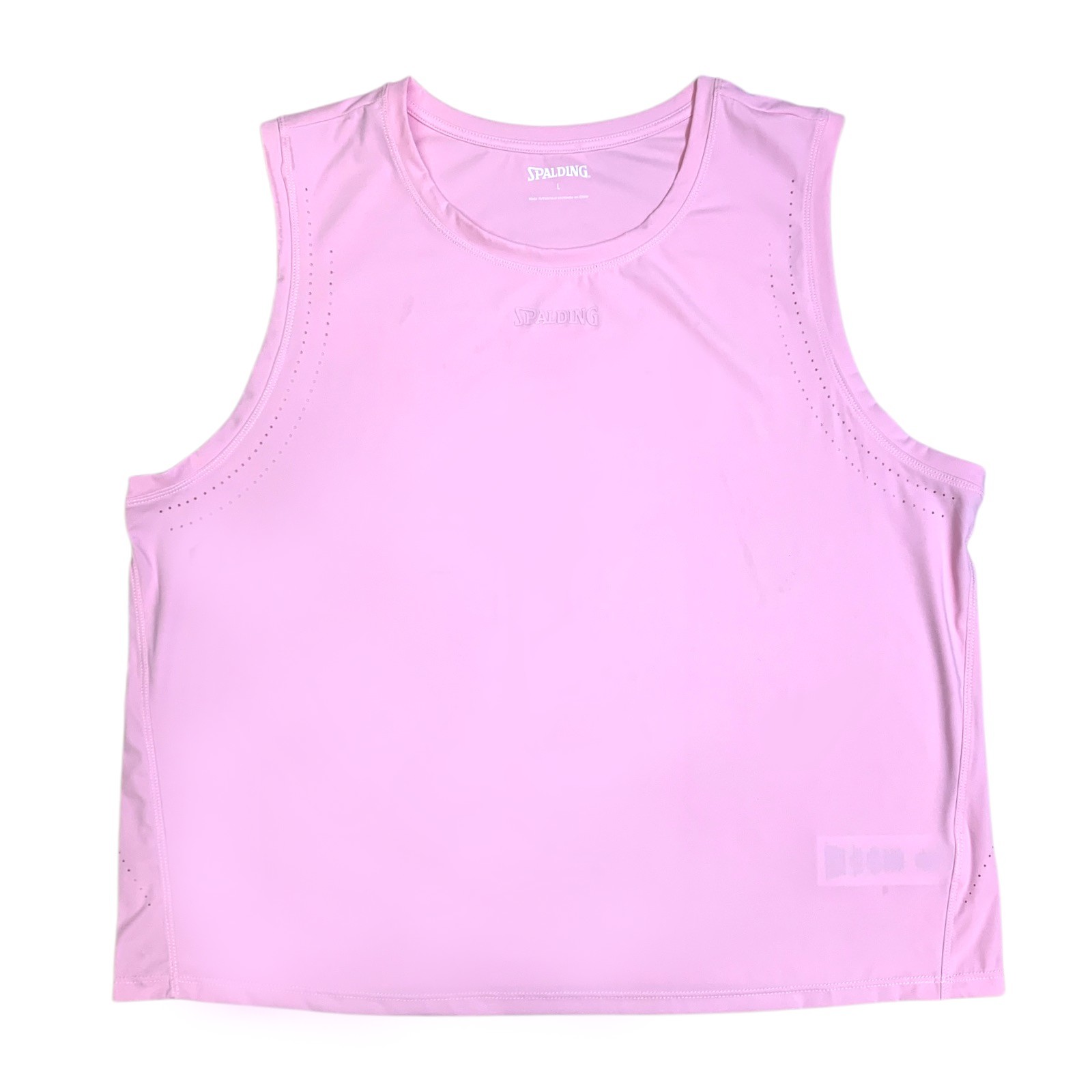 Spalding Womens Active Tank, Crewneck Design with Perforated Armholes