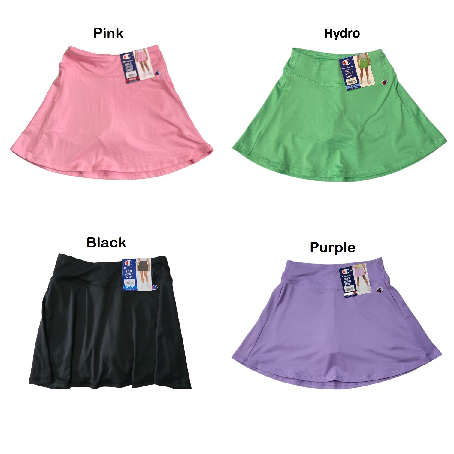 Champion Girl's Elastic Waist Stretch Classic Active Skort - Picture 9 of 11