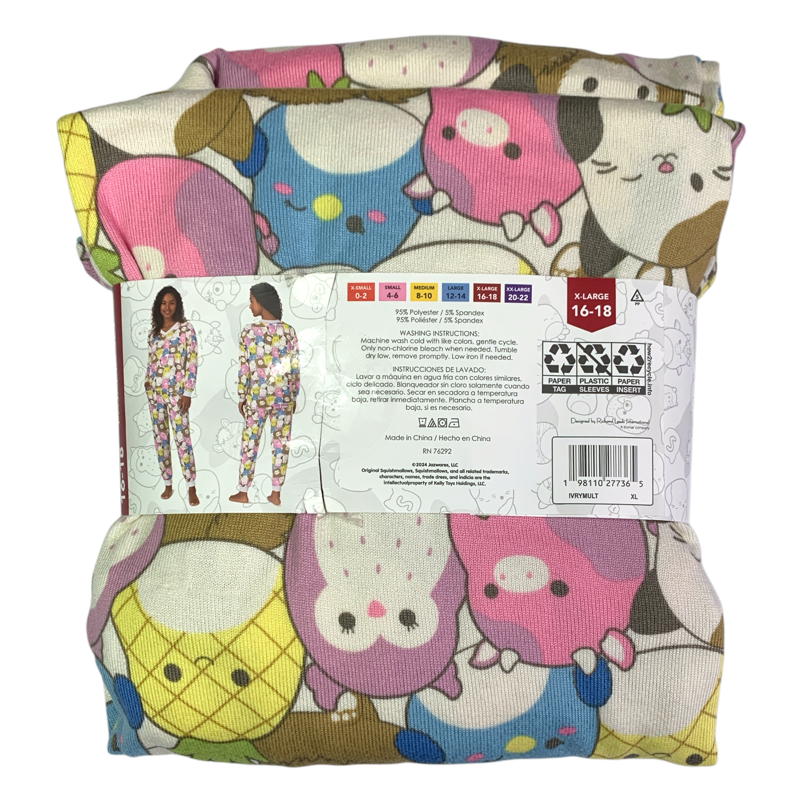 Character Women's Long Sleeve V-Neck Soft Pajama Set - Picture 9 of 11