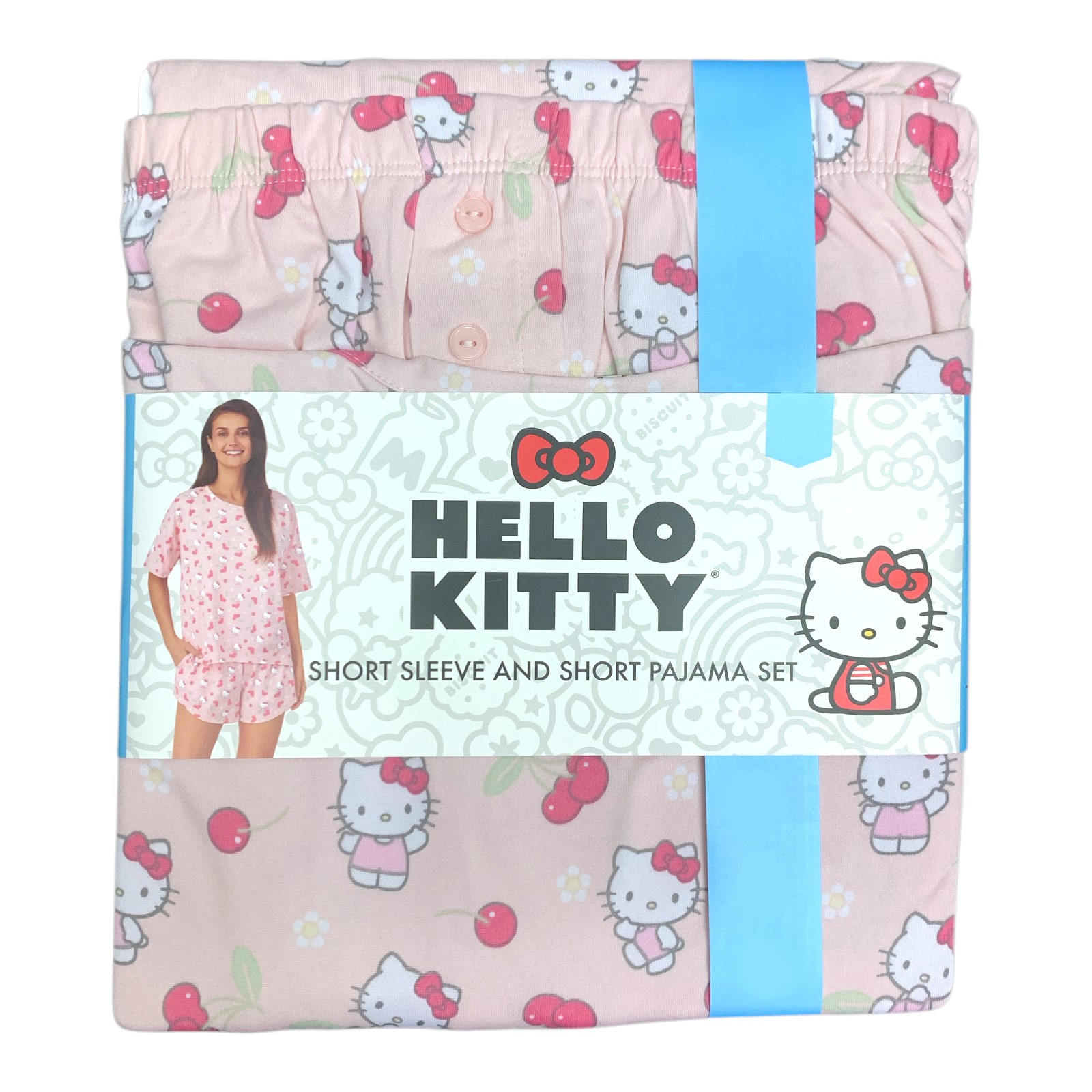 Character Womens Lightweight 2-Piece Short Sleeve and Short Pajama Set - Picture 2 of 11