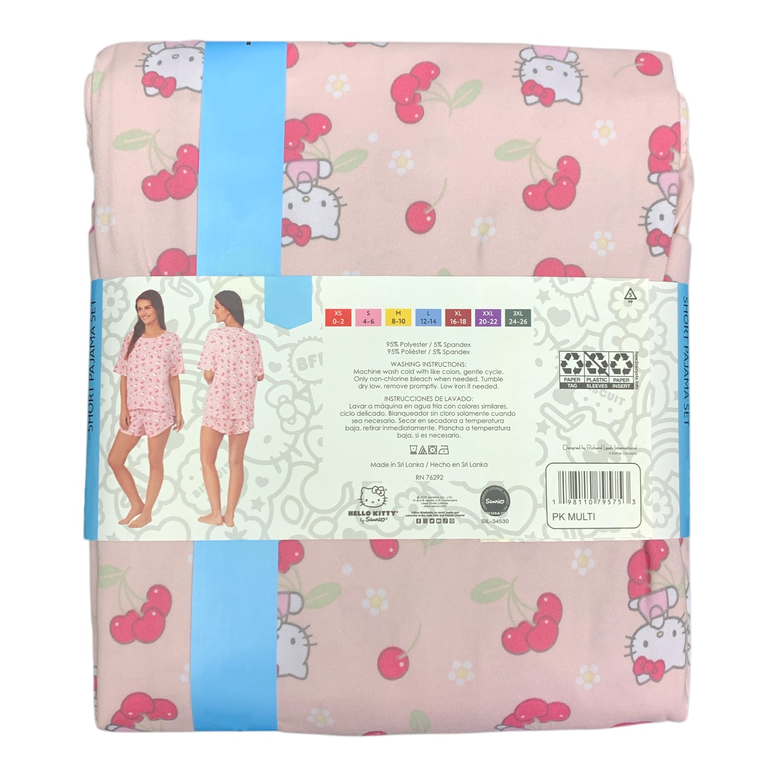 Character Womens Lightweight 2-Piece Short Sleeve and Short Pajama Set - Picture 3 of 11