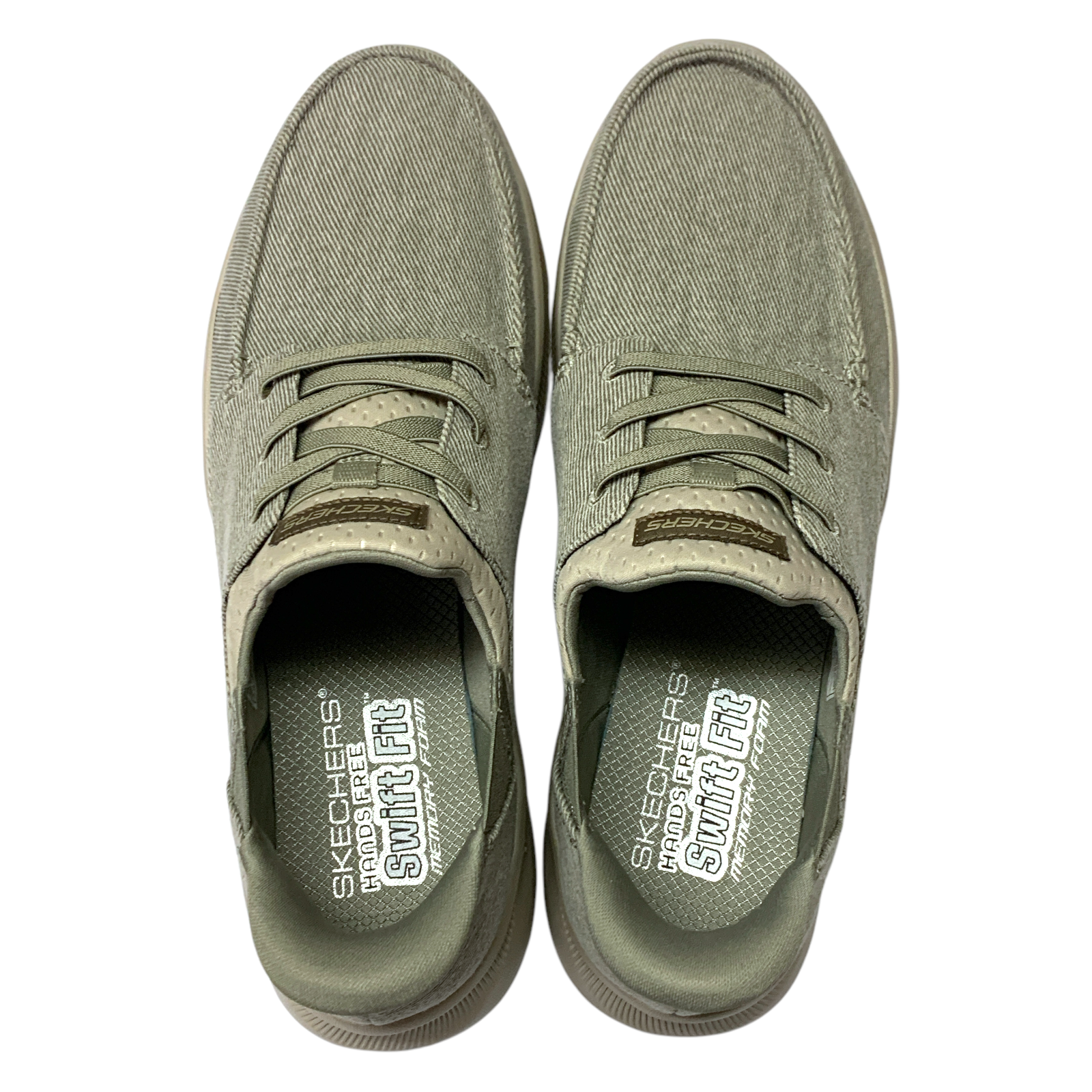 Skechers Mens Swift Fit Hands Free Slip On Canvas Moc Toe Sneakers Grey Size 9.5 Amazon.com | Skechers Mens Hands Free Slip-Ins Go Walk Flex  main image 3