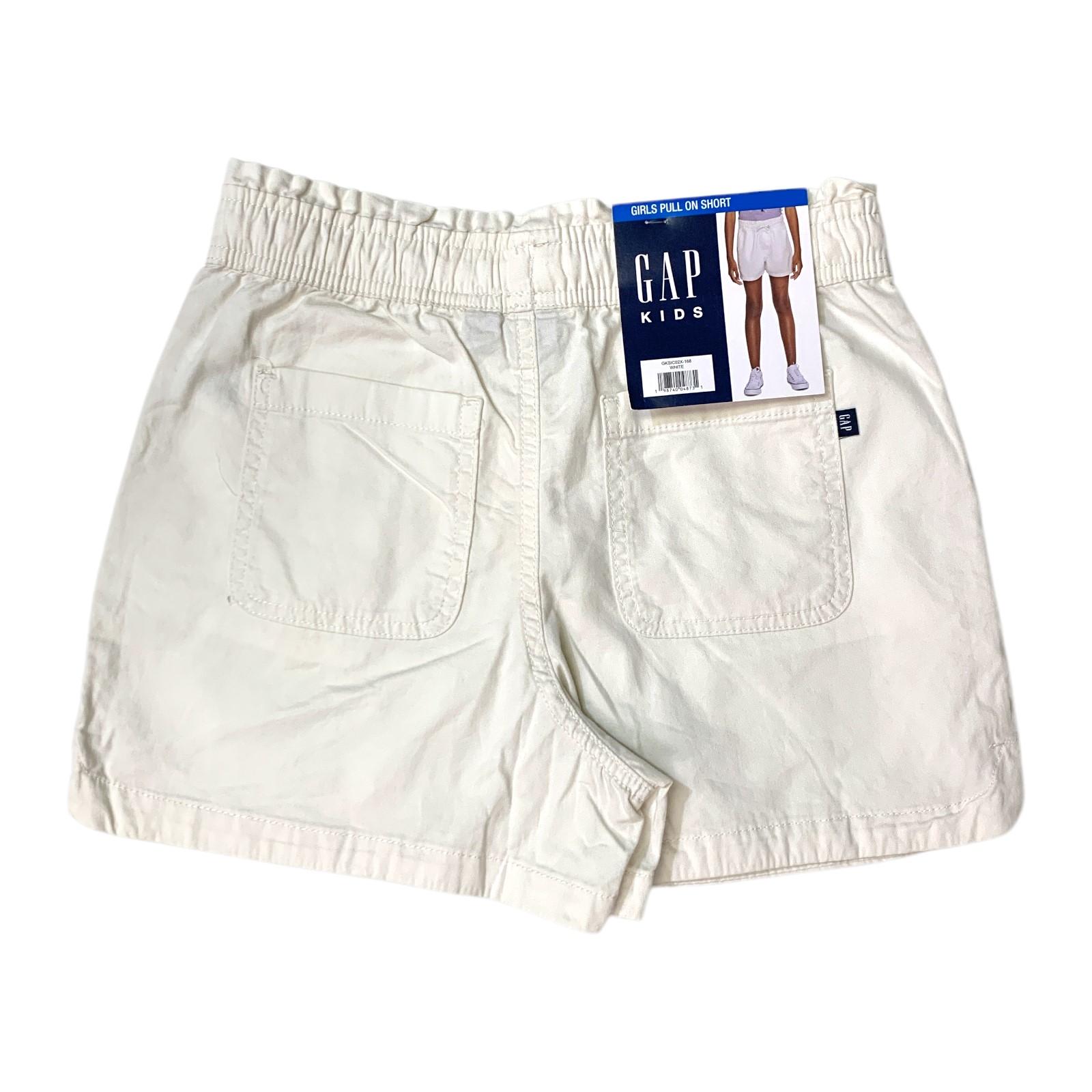 Gap Kids Girl's Pull-On Cotton Short, Drawstring Paper Bag Waist, Dolphin Hem - Picture 7 of 7