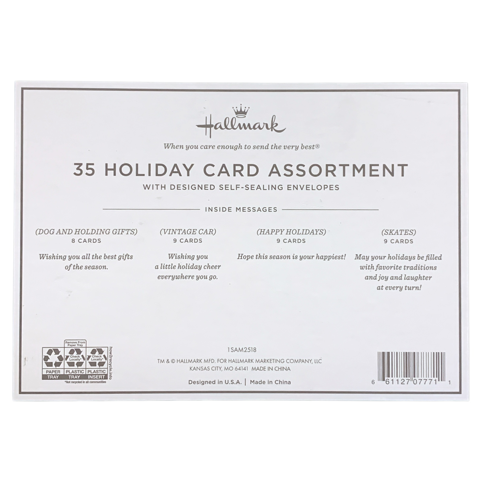 Hallmark Holiday Card Assortment w/ Designed Self-Sealing Envelopes, 4 Designs - Picture 13 of 13