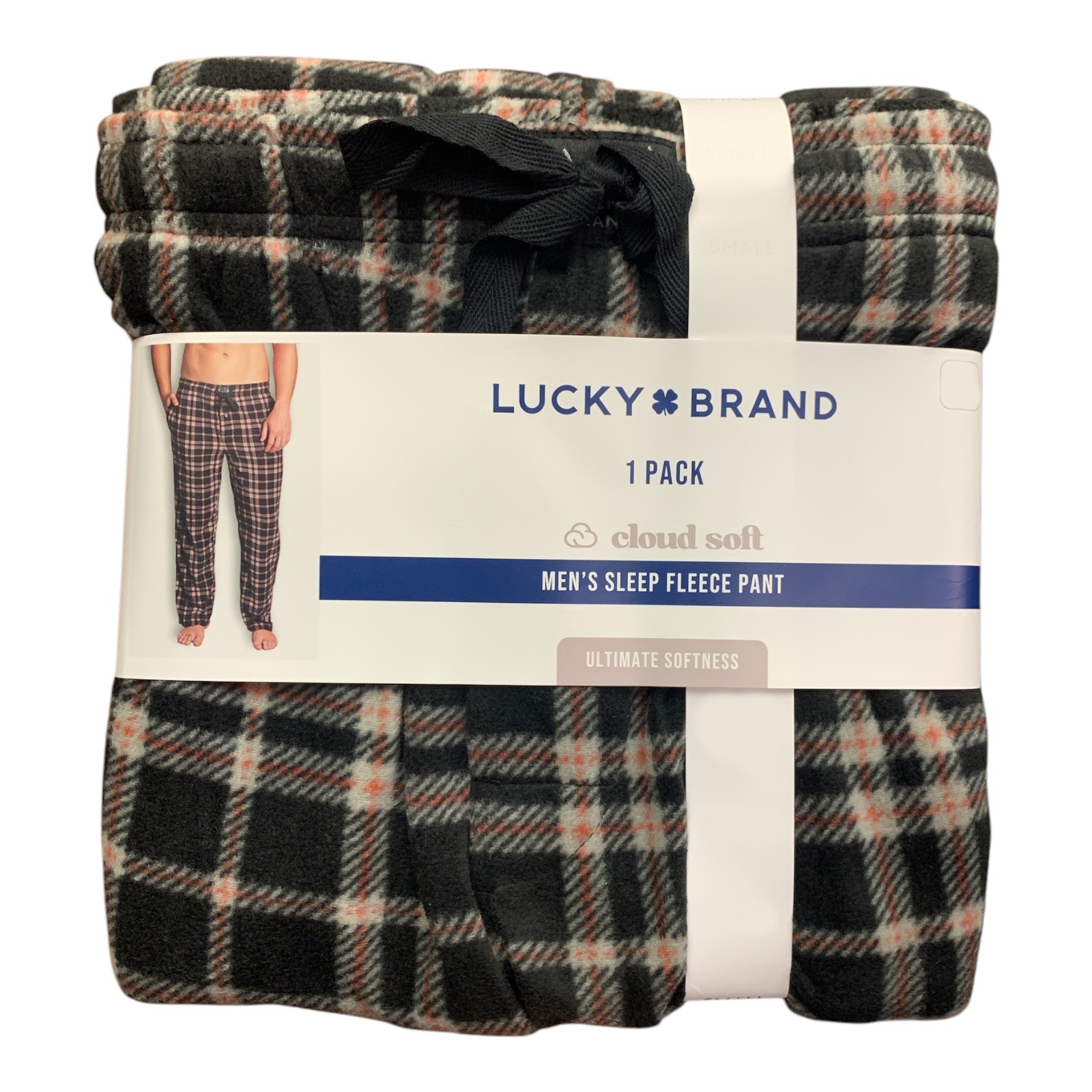 Lucky Brand Cloud Soft Men's Sleep Fleece Pant, Button Fly Opening, Side Pockets