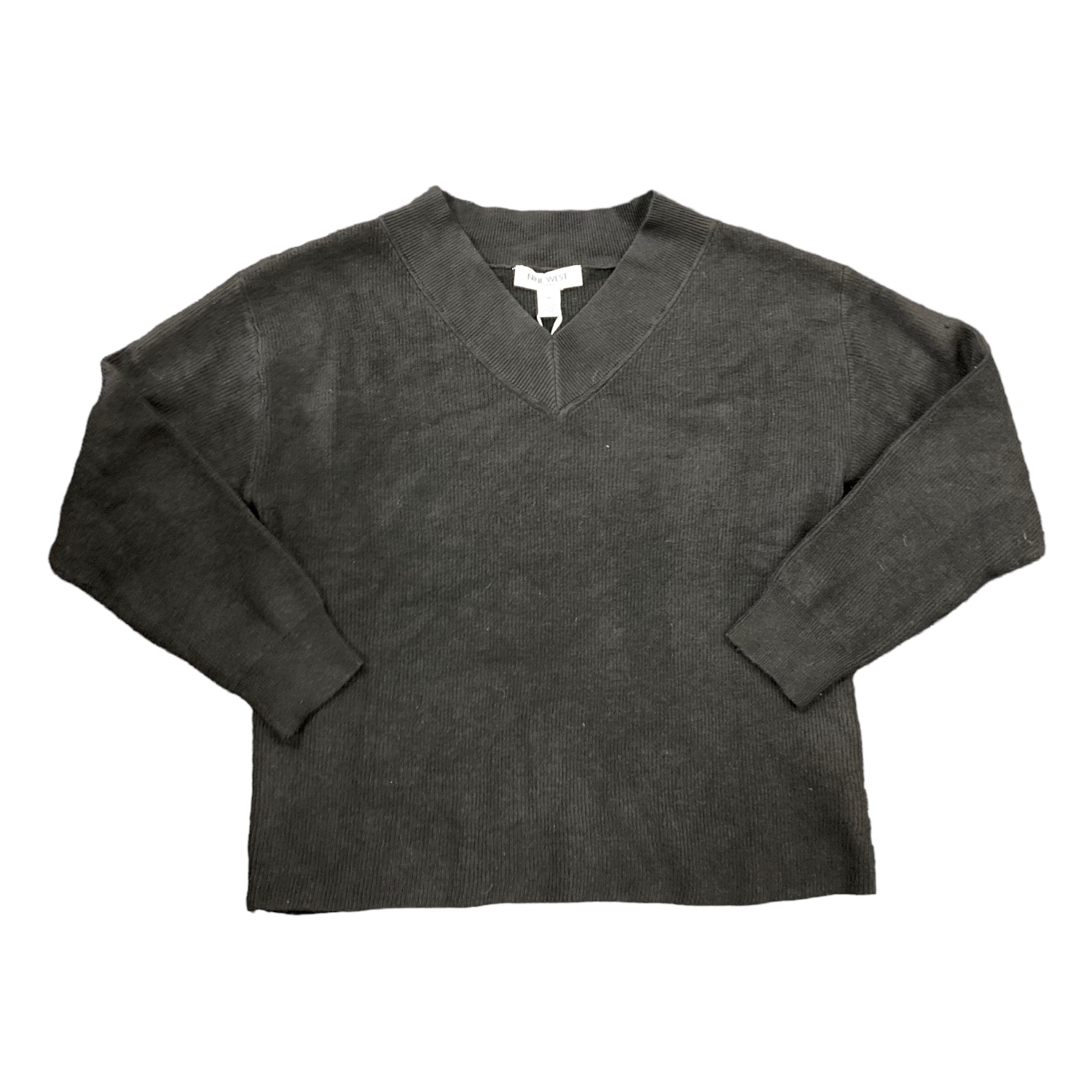 Nine West Women's Long Sleeve V Neck Ribbed Sweater - Picture 7 of 11