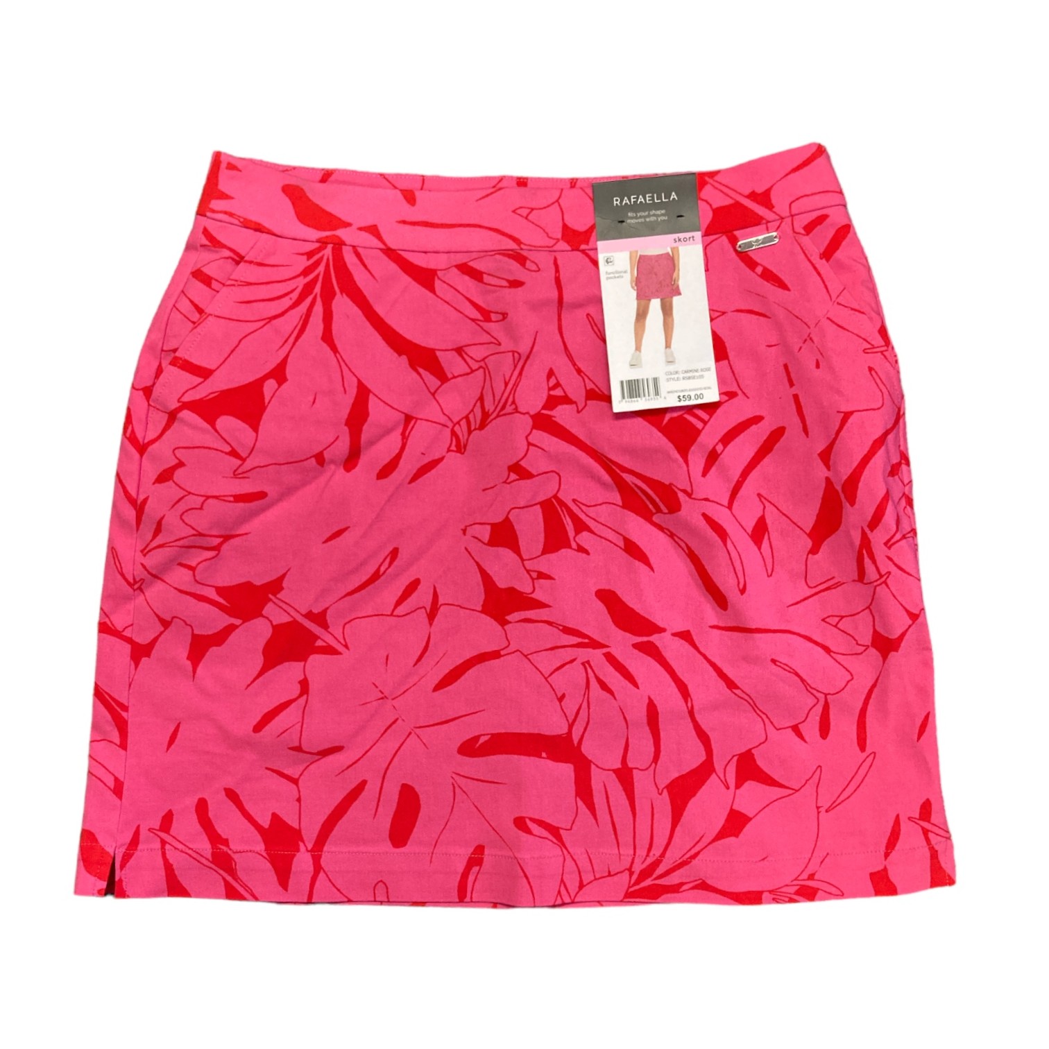 Rafaella Women’s Comfort Waistband Front Pockets Stretch Skort