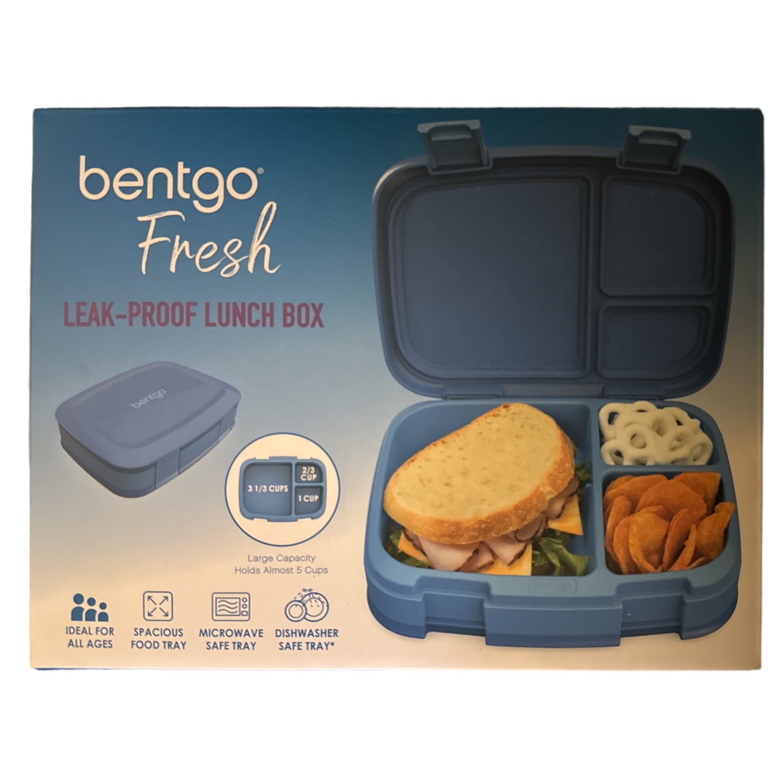 Герметичный ланч-бокс Bentgo Fresh, пригоден для использования в микроволновой печи и посудомоечной машине, не содержит бисфенола А