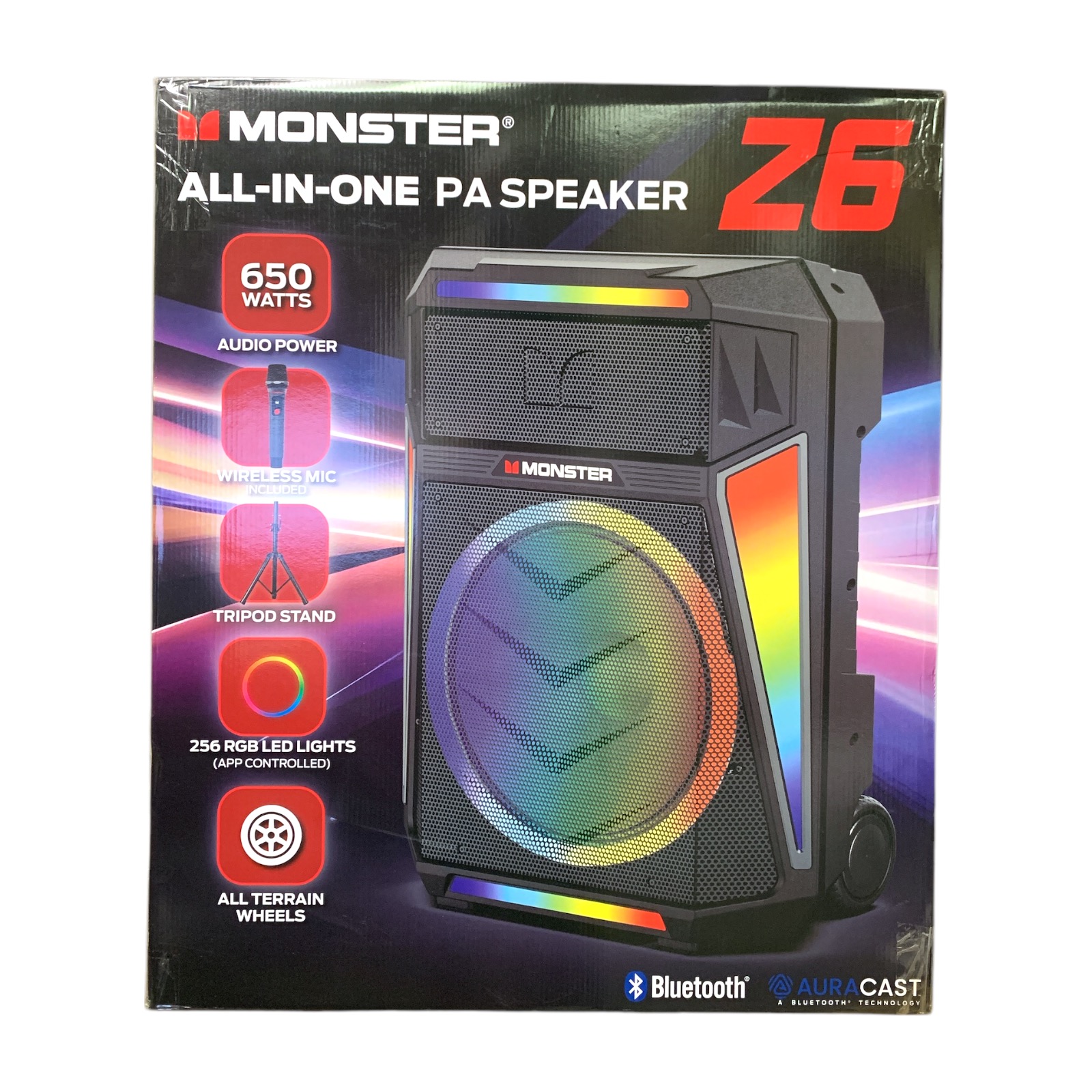 Monster Z6 All-In-One PA Speaker System, 650W with Auracast