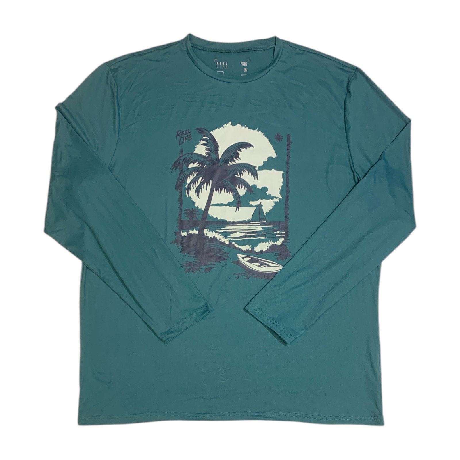 Reel Life Mens Neptune Long Sleeve UV Tee, 4-Way Stretch, UPF 50+ UV Protection