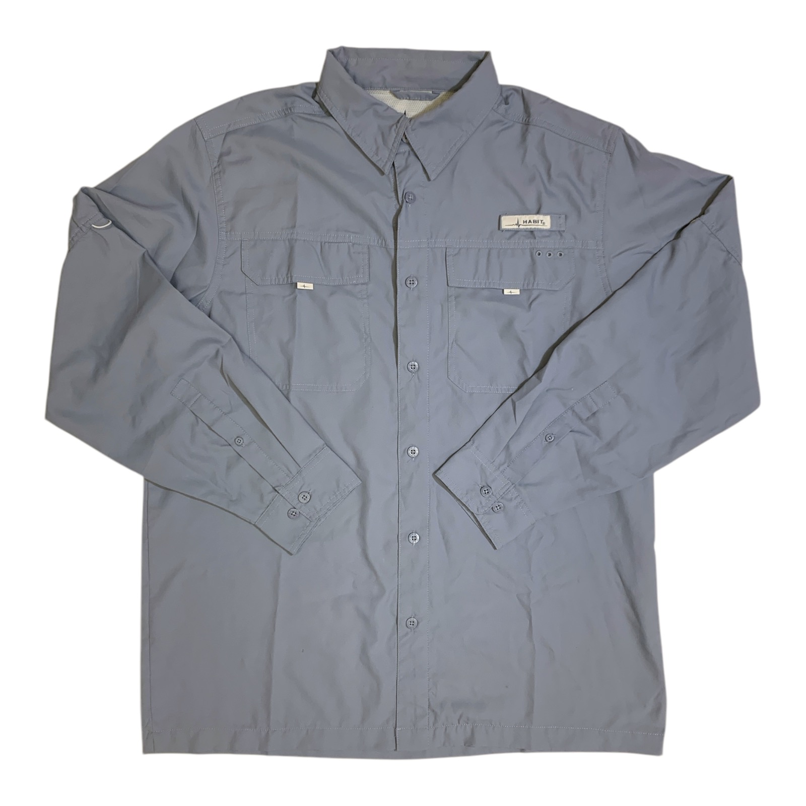 Habit Men's UPF 50+ UV Protection Long-Sleeve River Button-Up Shirt