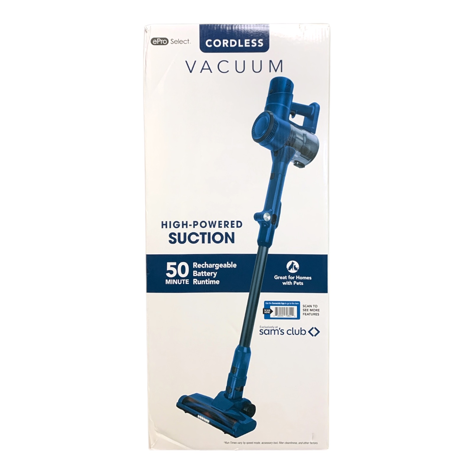 ePro Select Cordless Stick Vacuum with LED Display and HEPA Filter